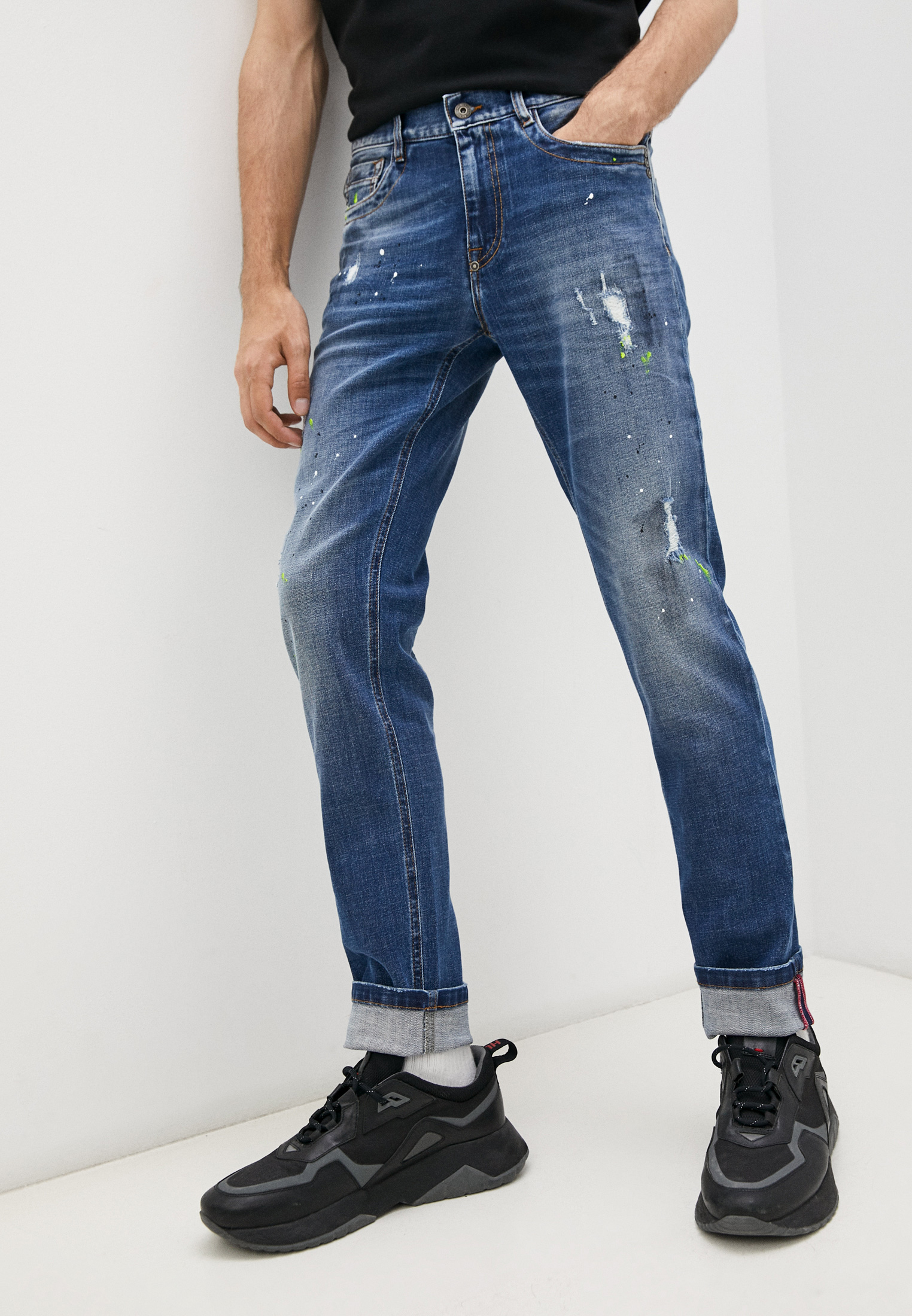 Мужские зауженные джинсы Bikkembergs (Биккембергс) C Q 101 09 S 3182: изображение 1