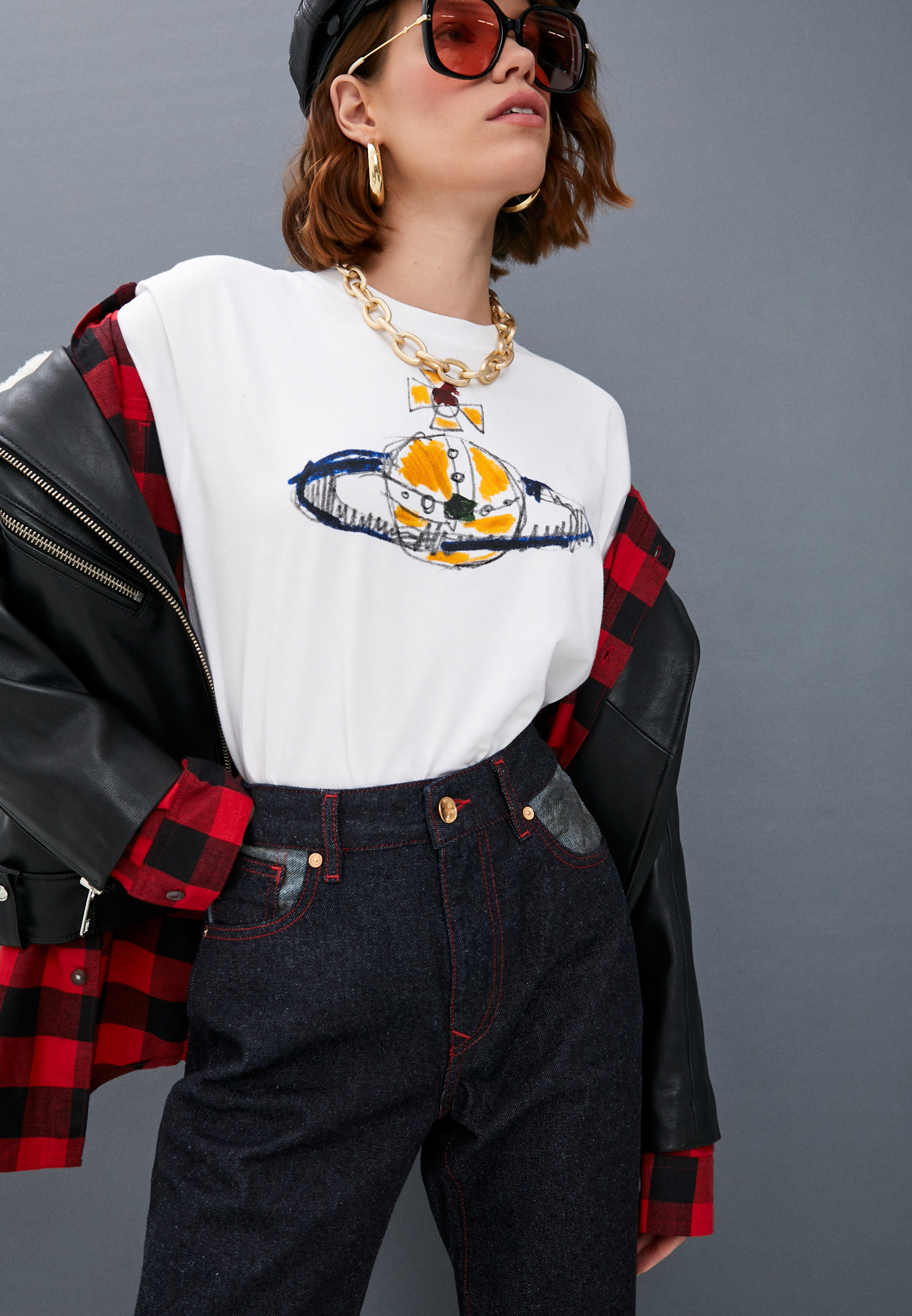 Футболка с коротким рукавом женский Vivienne Westwood 37010002-J001M-GO ...