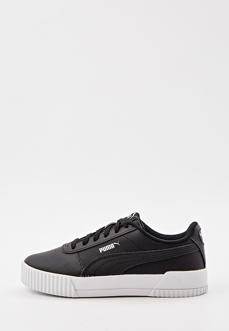 Женские кеды Puma (Пума) 370325 внешний материал искусственная кожа,  натуральная кожа; цвет черный купить за 7190 руб.
