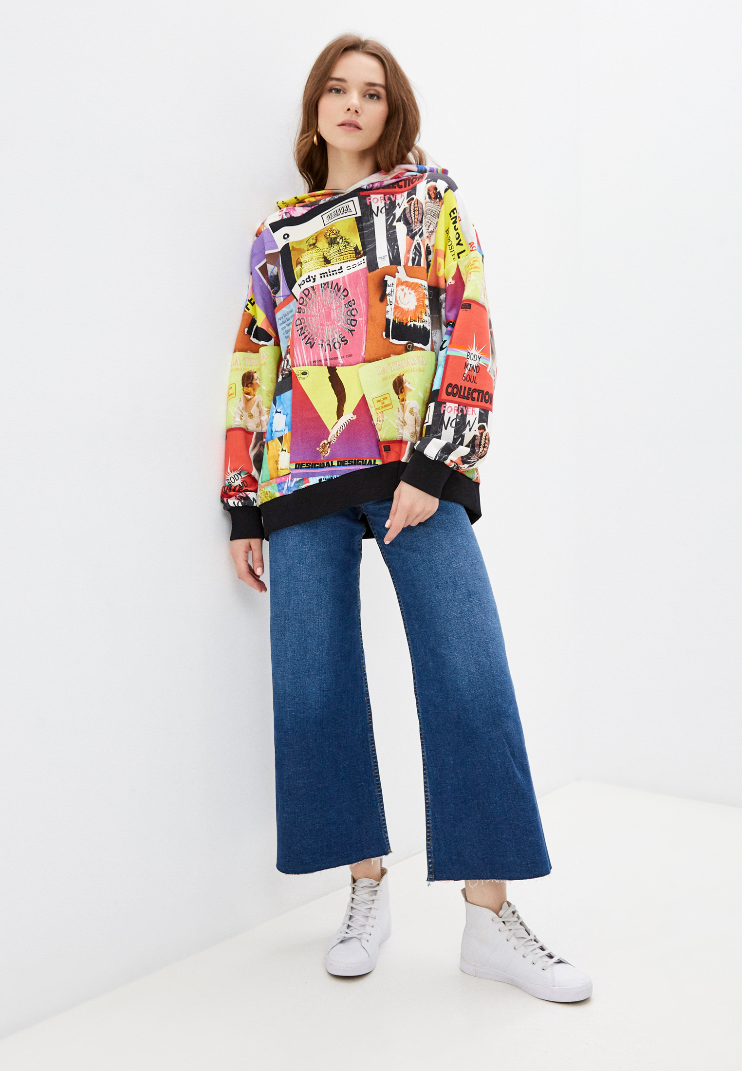 Широкие и расклешенные джинсы женские Desigual (Дезигуаль) 21WWDD37 купить  за 5440 руб.