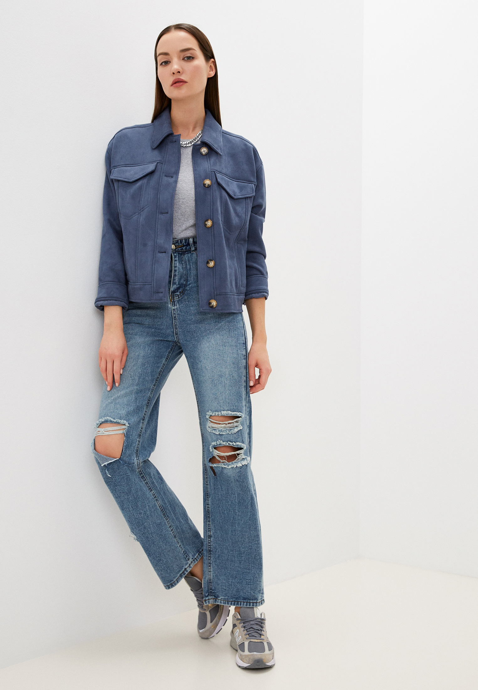 Кожаная куртка женская Marks & Spencer T494291 купить за 4490 руб.