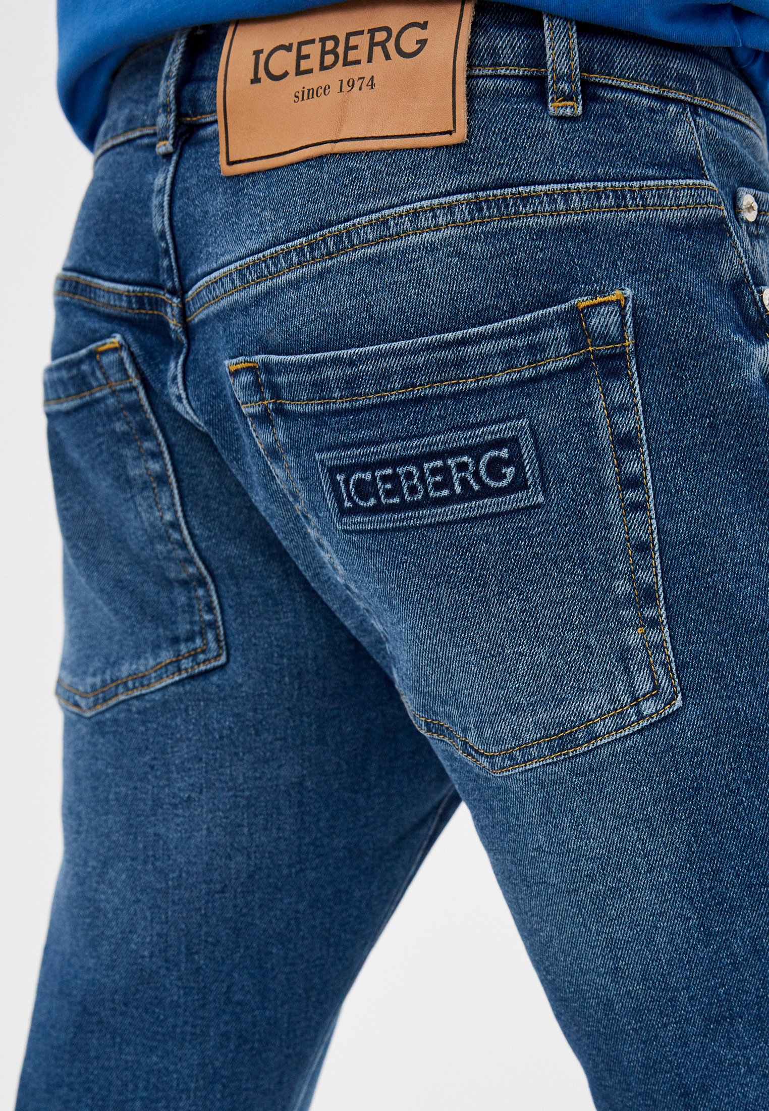Мужские зауженные джинсы Iceberg (Айсберг) I1P2SL16001: изображение 5