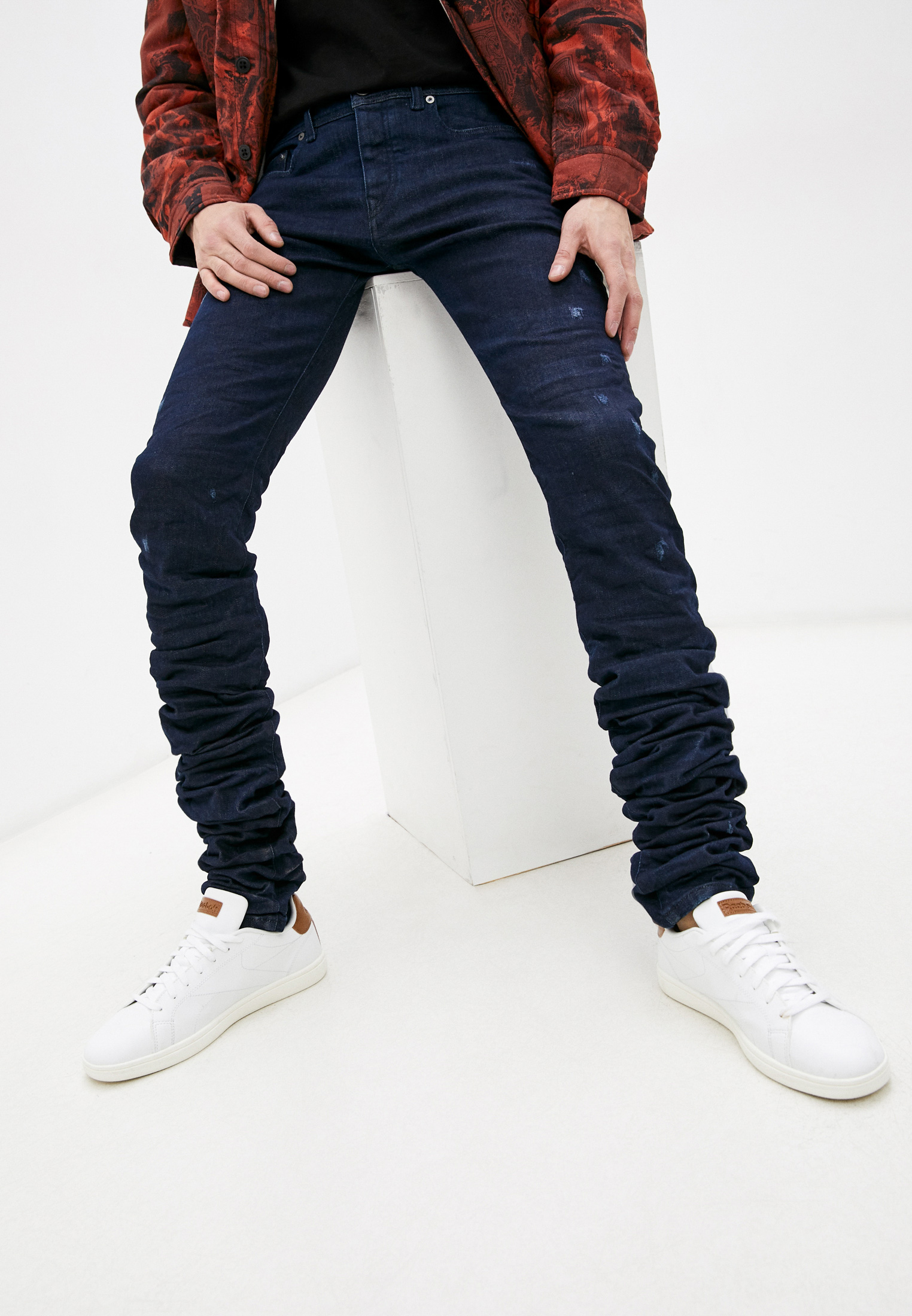Мужские зауженные джинсы Diesel (Дизель) 00SQWHBG8KV: изображение 5