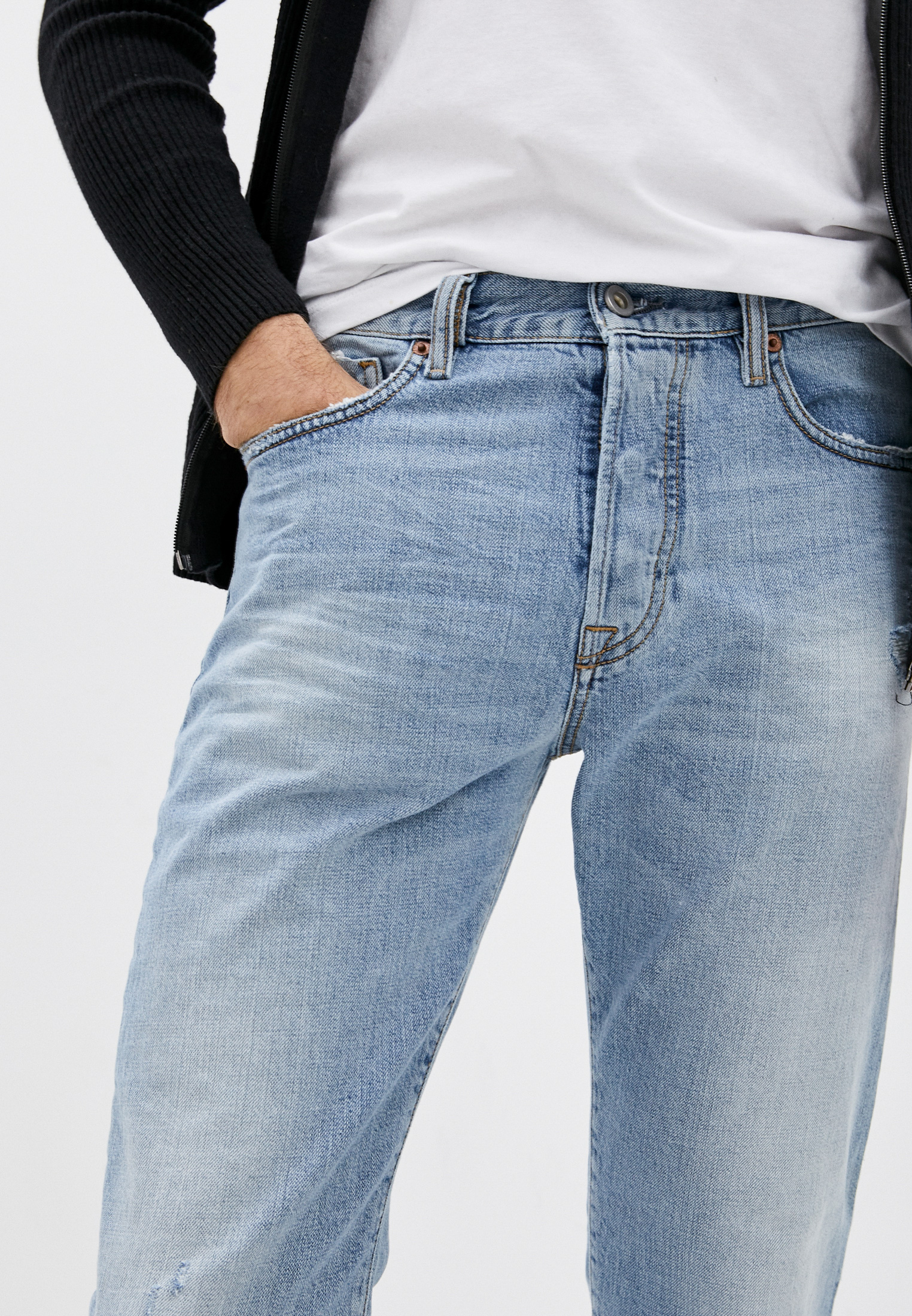 Мужские зауженные джинсы Diesel (Дизель) 00SH3Q080AF: изображение 4