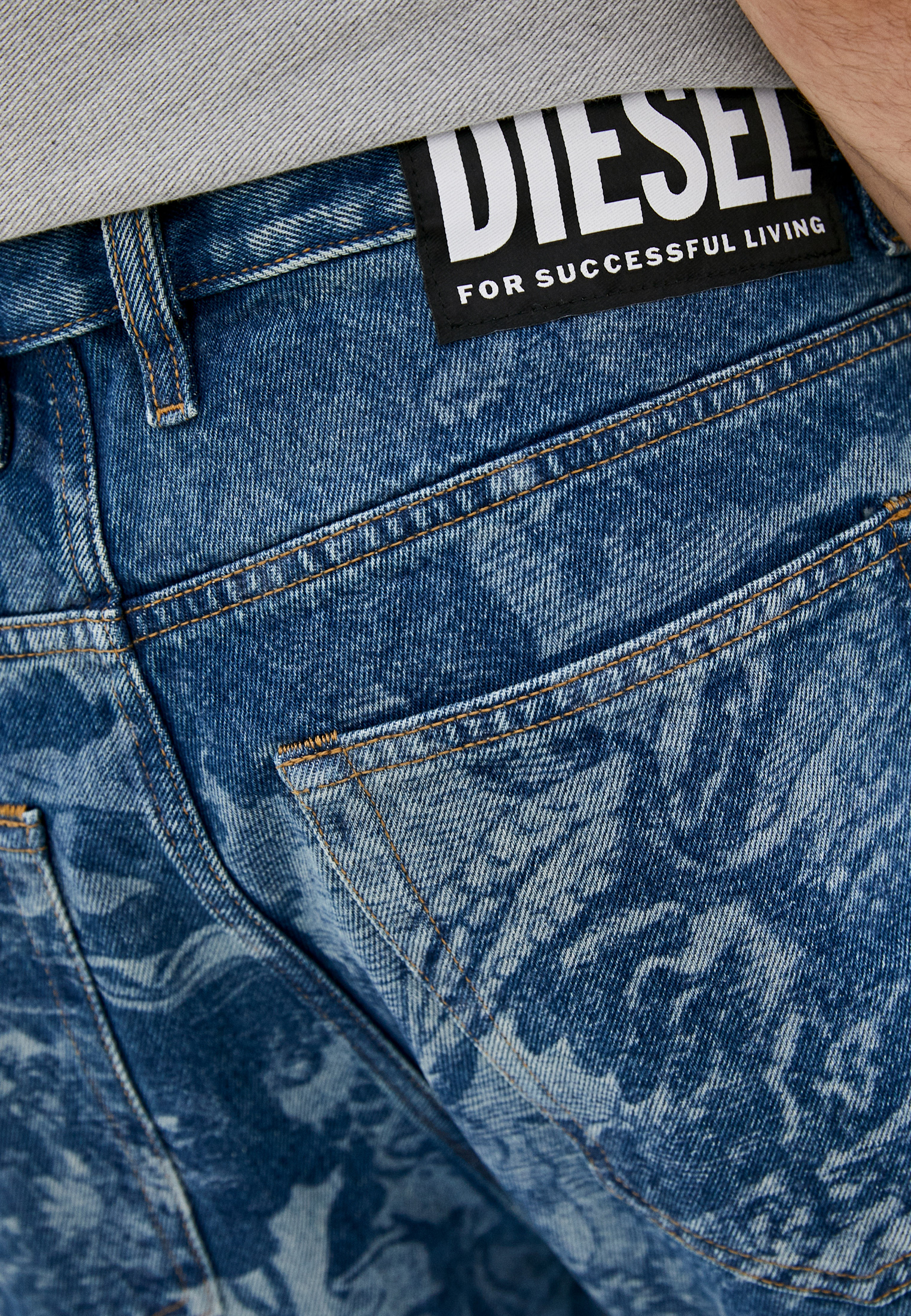 Мужские прямые джинсы Diesel (Дизель) 00SIDC0079D: изображение 4