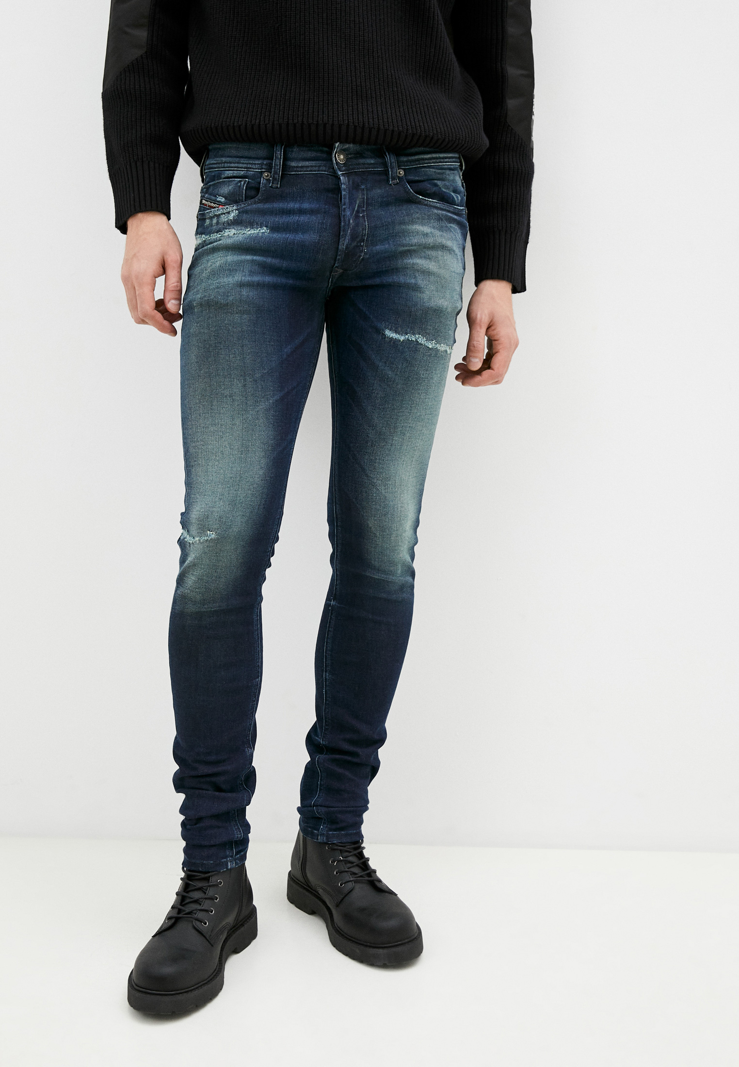 Мужские зауженные джинсы Diesel (Дизель) 00SWJG0097P: изображение 1
