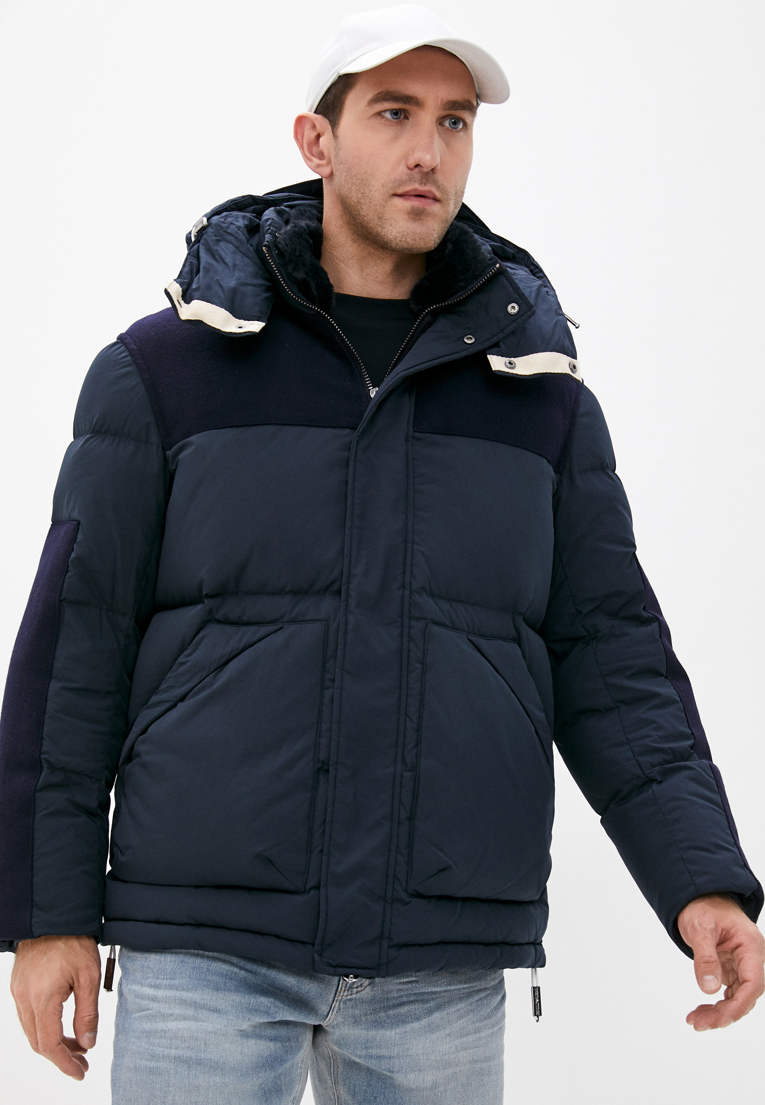 Пуховик Emporio Armani (Эмпорио Армани) 6K1B83 1NWXZ (Цвет: Синий ...