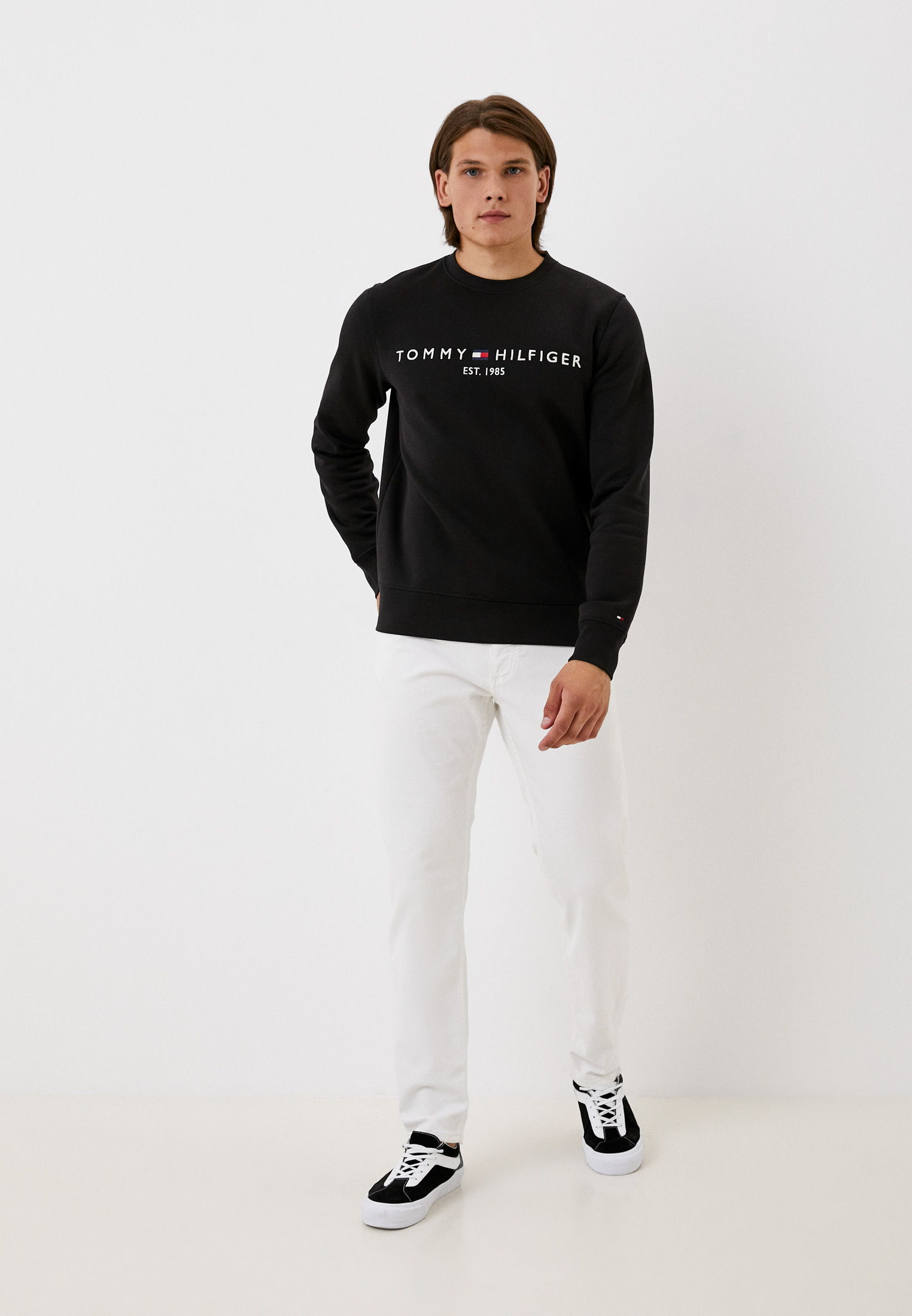 Свитер мужской Tommy Hilfiger (Томми Хилфигер) MW0MW11596 цвет черный ...