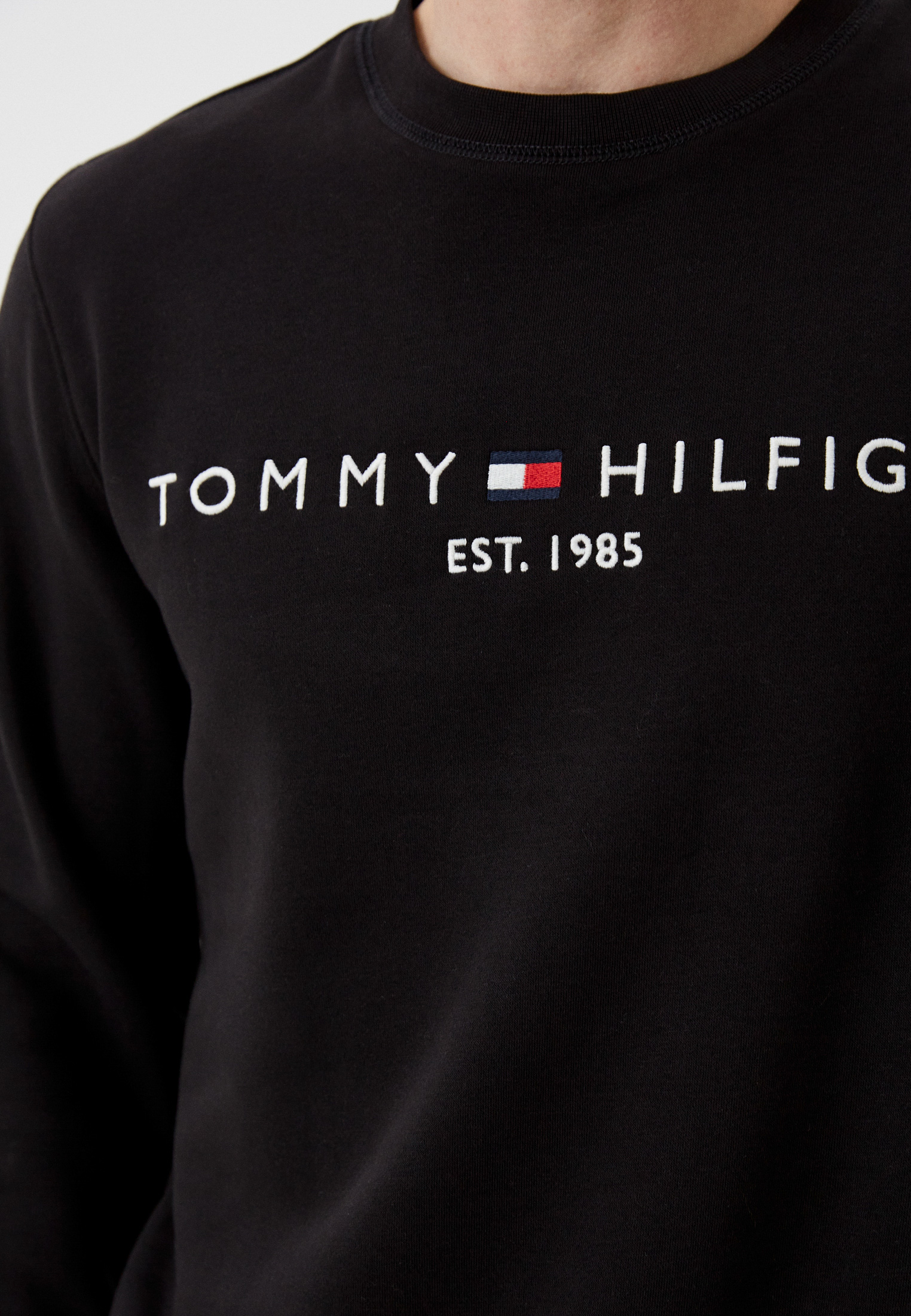 Свитер мужской Tommy Hilfiger (Томми Хилфигер) MW0MW11596 цвет черный ...