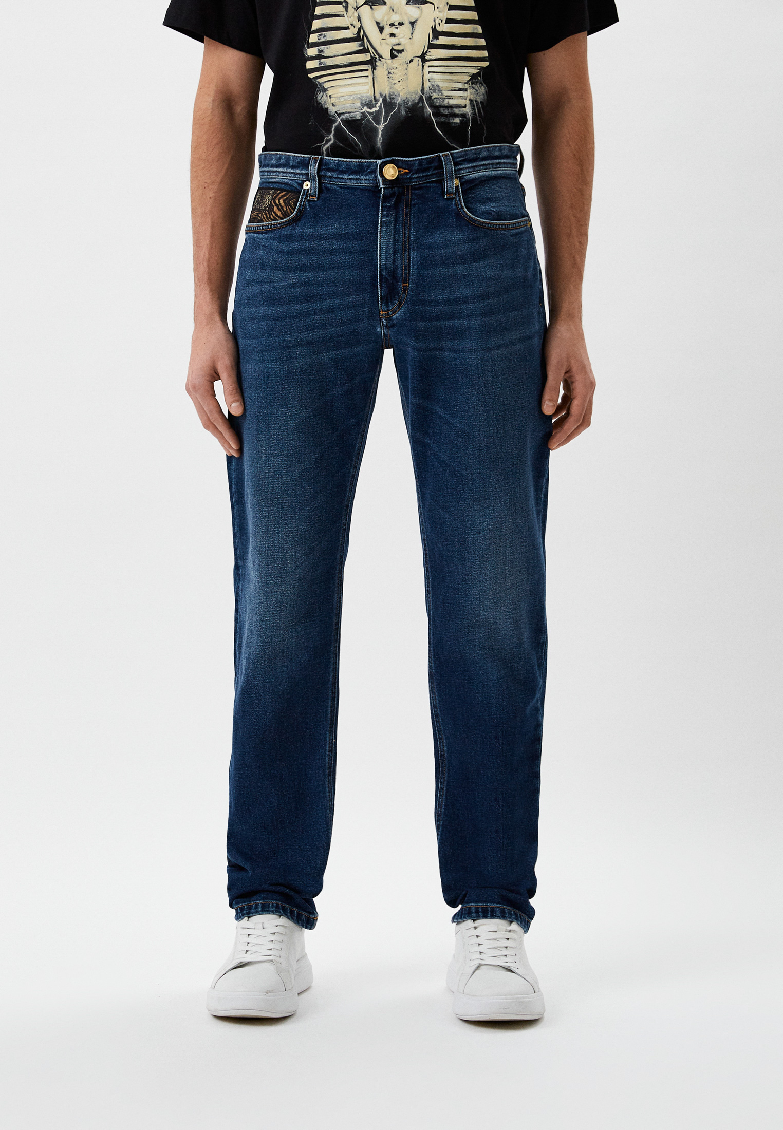 Мужские зауженные джинсы Roberto Cavalli (Роберто Кавалли) NNJ240-DS001: изображение 1