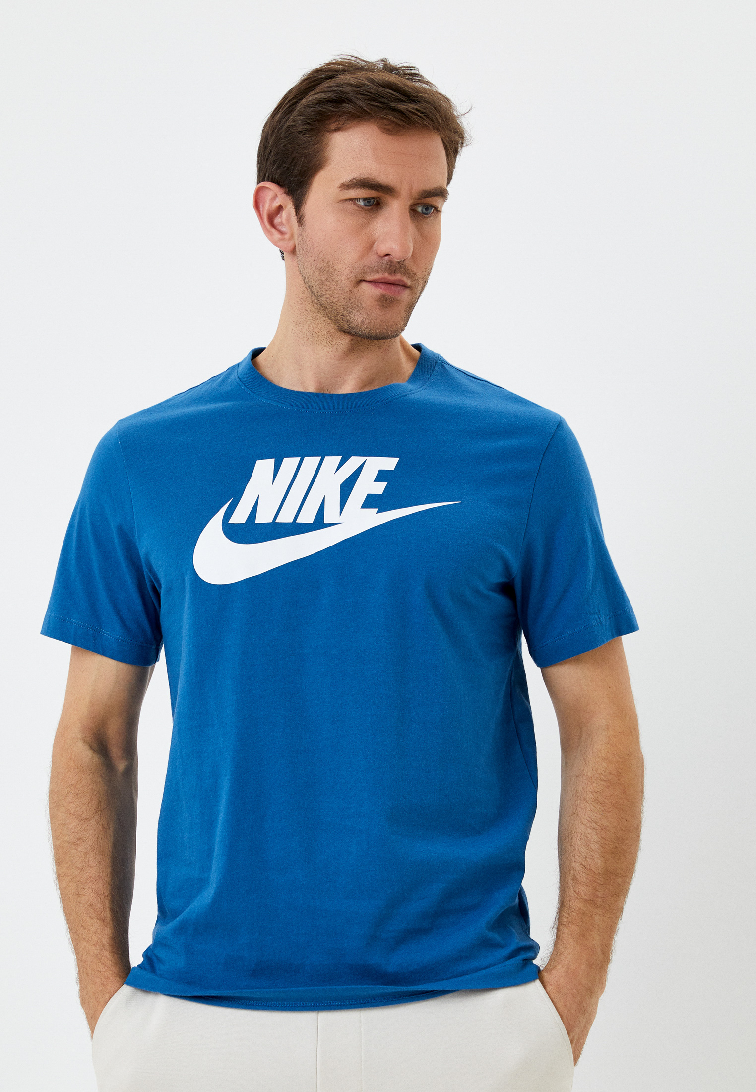 Футболка мужская Nike (Найк) AR5004 цвет синий купить за 2999 руб.