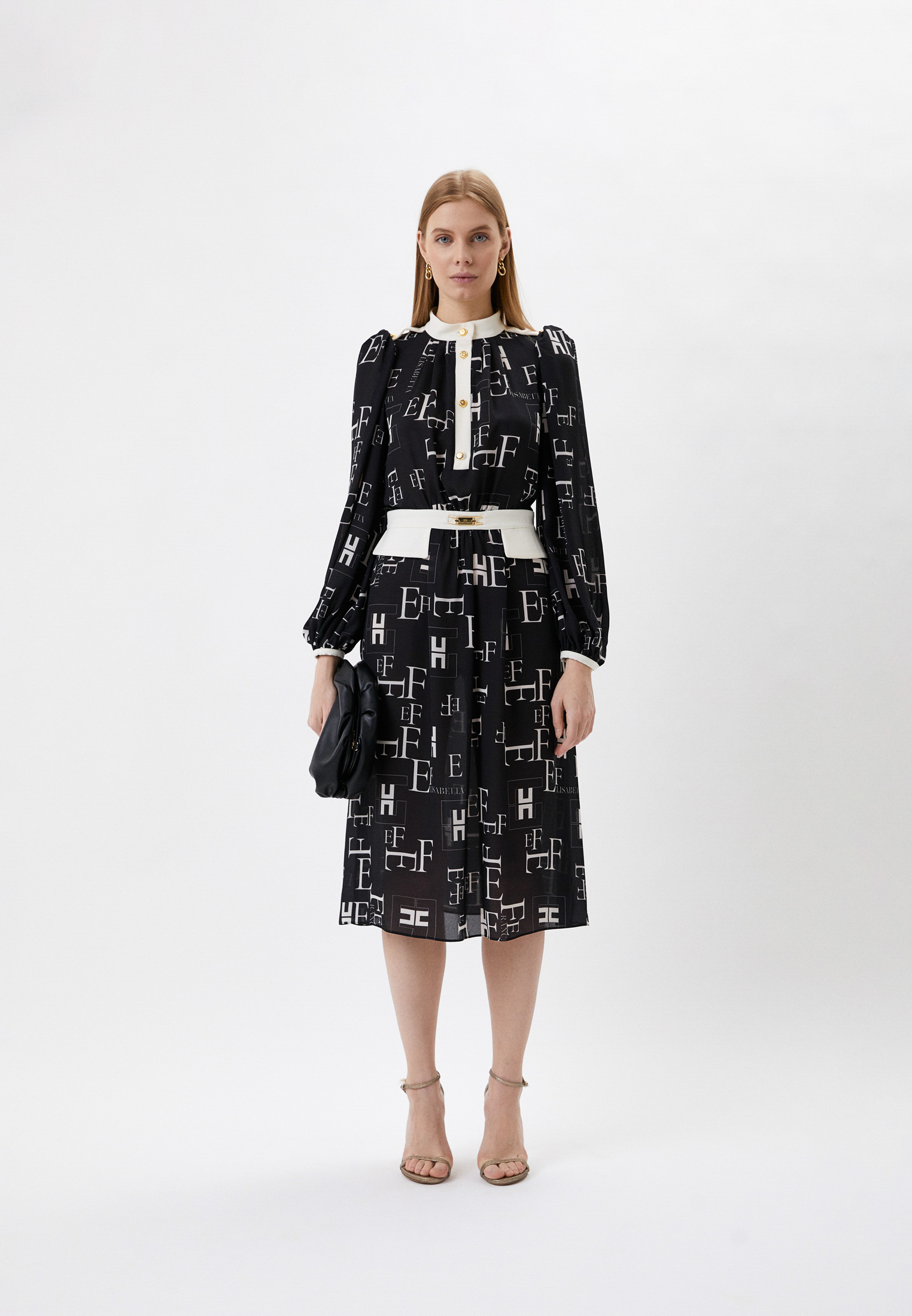 Elisabetta Franchi ブラックドレス Ab05121e2 Elisabetta Franchi ブラックドレス Ab05121e2 Платье женское