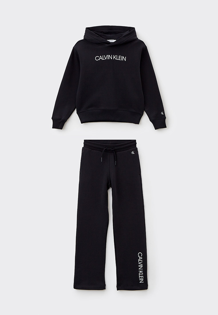 Спортивный костюм для девочек Calvin Klein Jeans IG0IG01342 цвет черный  купить за 15990 руб.
