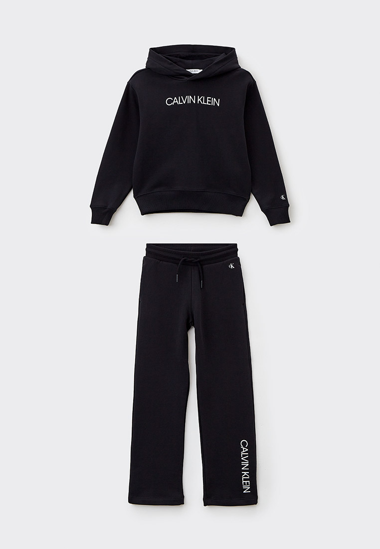 Спортивный костюм для девочек Calvin Klein Jeans IG0IG01342 цвет черный купить за 15990 руб.