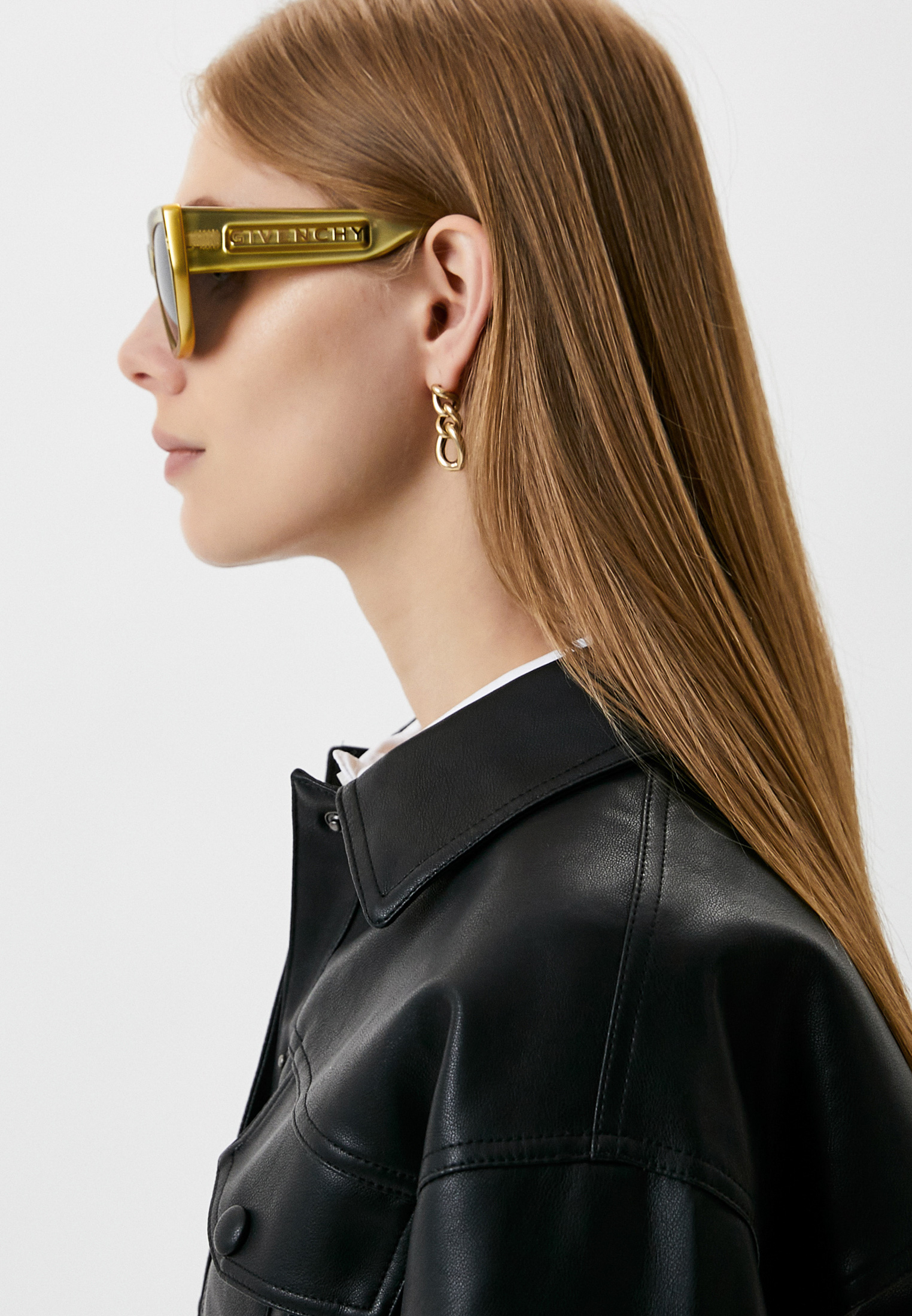 Женские солнцезащитные очки Givenchy GV 7202/S цвет золотой купить за 35400  руб.