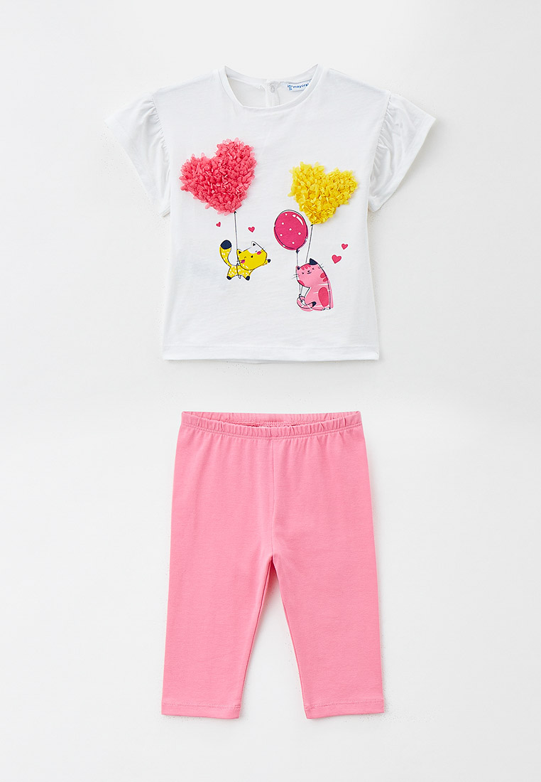 Комплект для девочек Mayoral 1722 цвет белый, многоцветный, розовый купить  за 3299 руб.