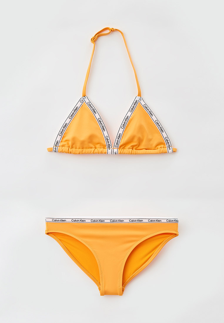 Купальник для девочек Calvin Klein (Кельвин Кляйн) KY0KY00008 цвет  оранжевый купить за 5320 руб.