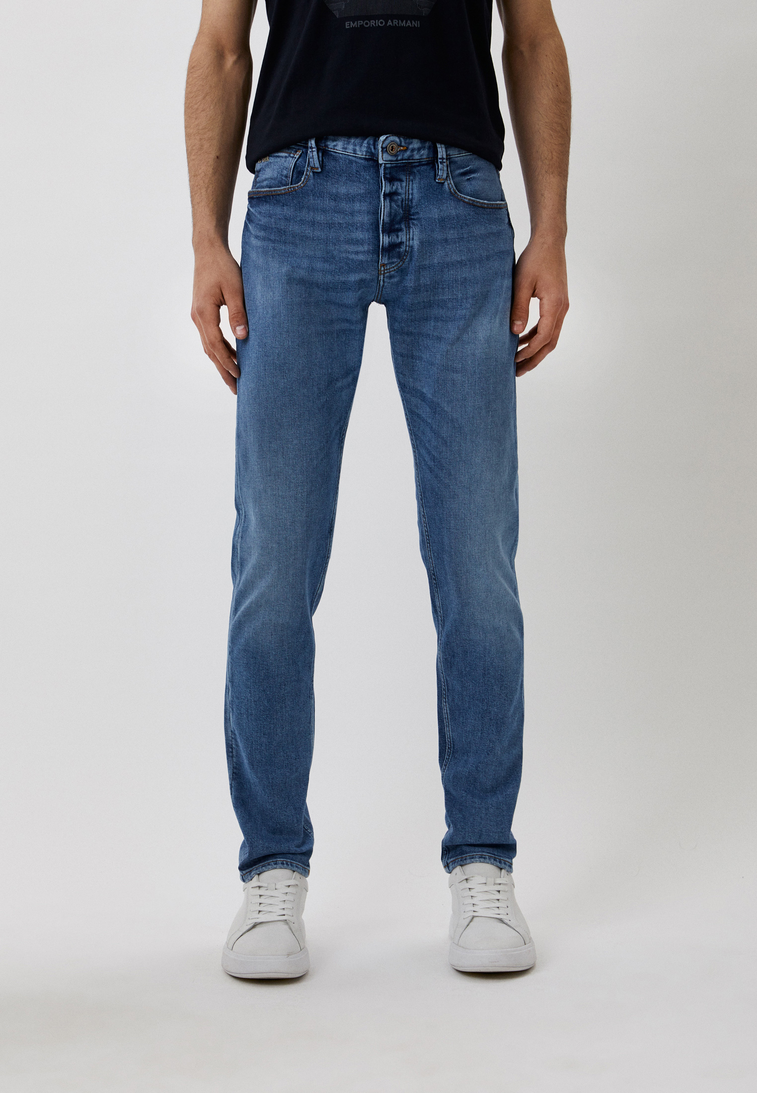 Мужские прямые джинсы Emporio Armani (Эмпорио Армани) 3L1J75 1DP9Z