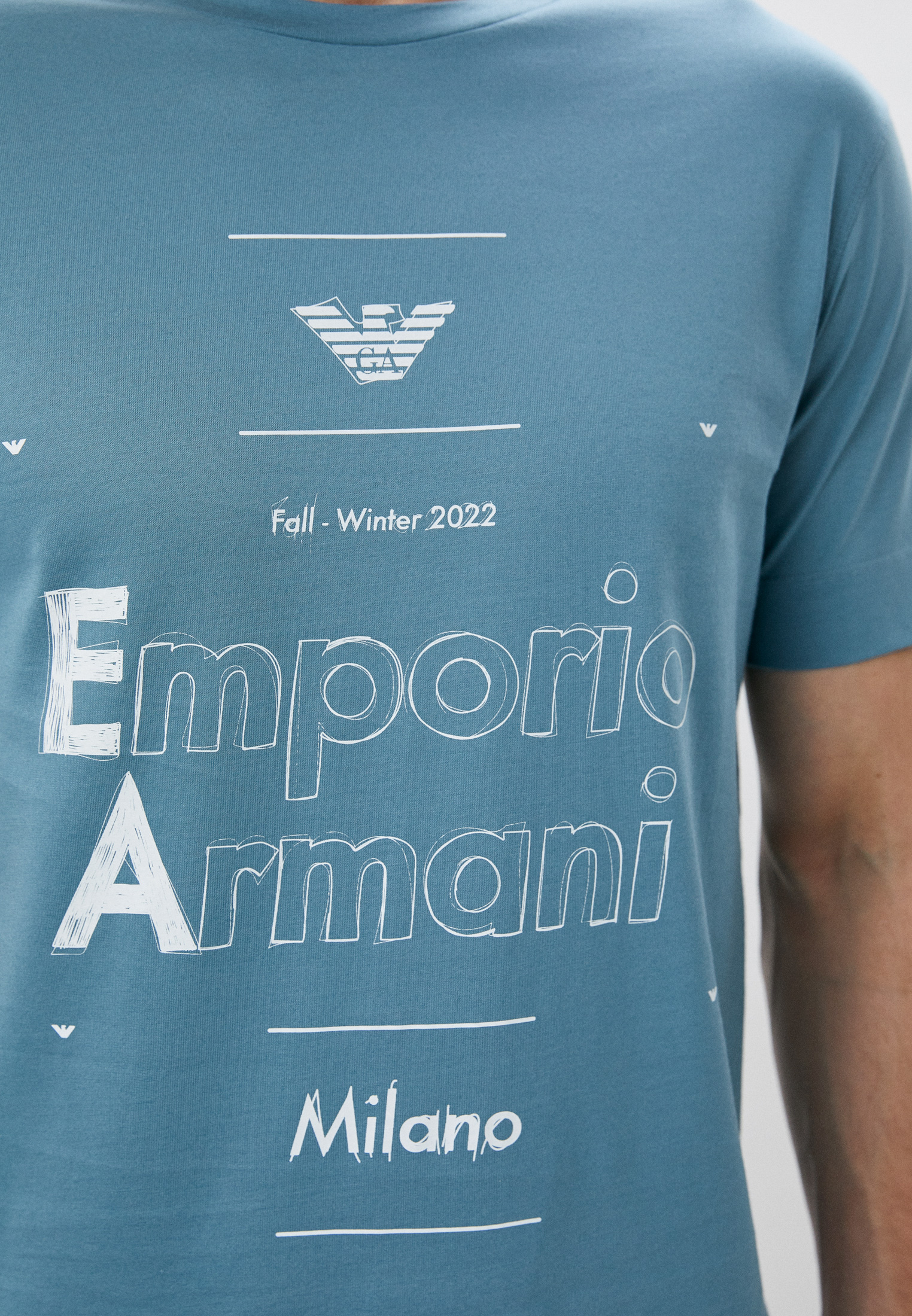 Мужская футболка Emporio Armani (Эмпорио Армани) 6L1T89 1JSAZ: изображение 4