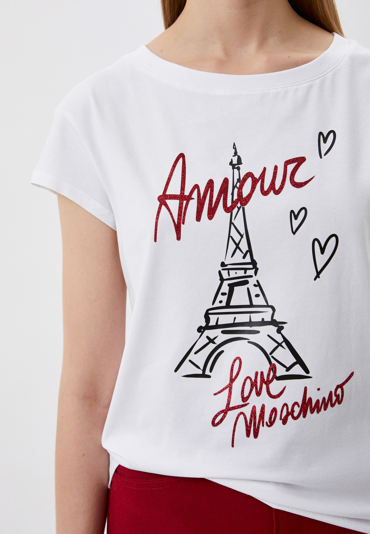 Футболка с коротким рукавом женский Love Moschino (Лав Москино) W 4 F30 ...