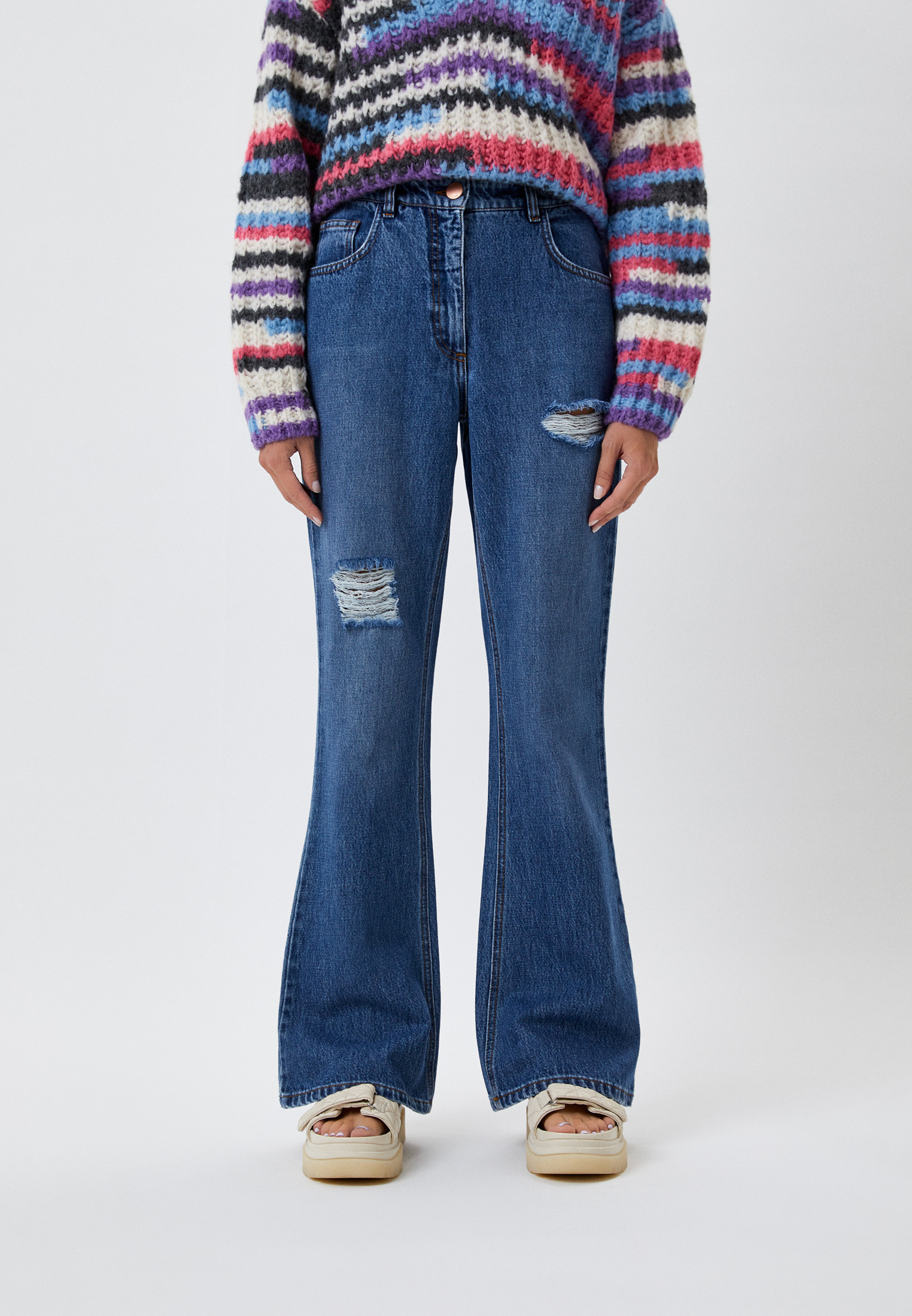 Широкие и расклешенные джинсы Boutique Moschino A03146150: изображение 1