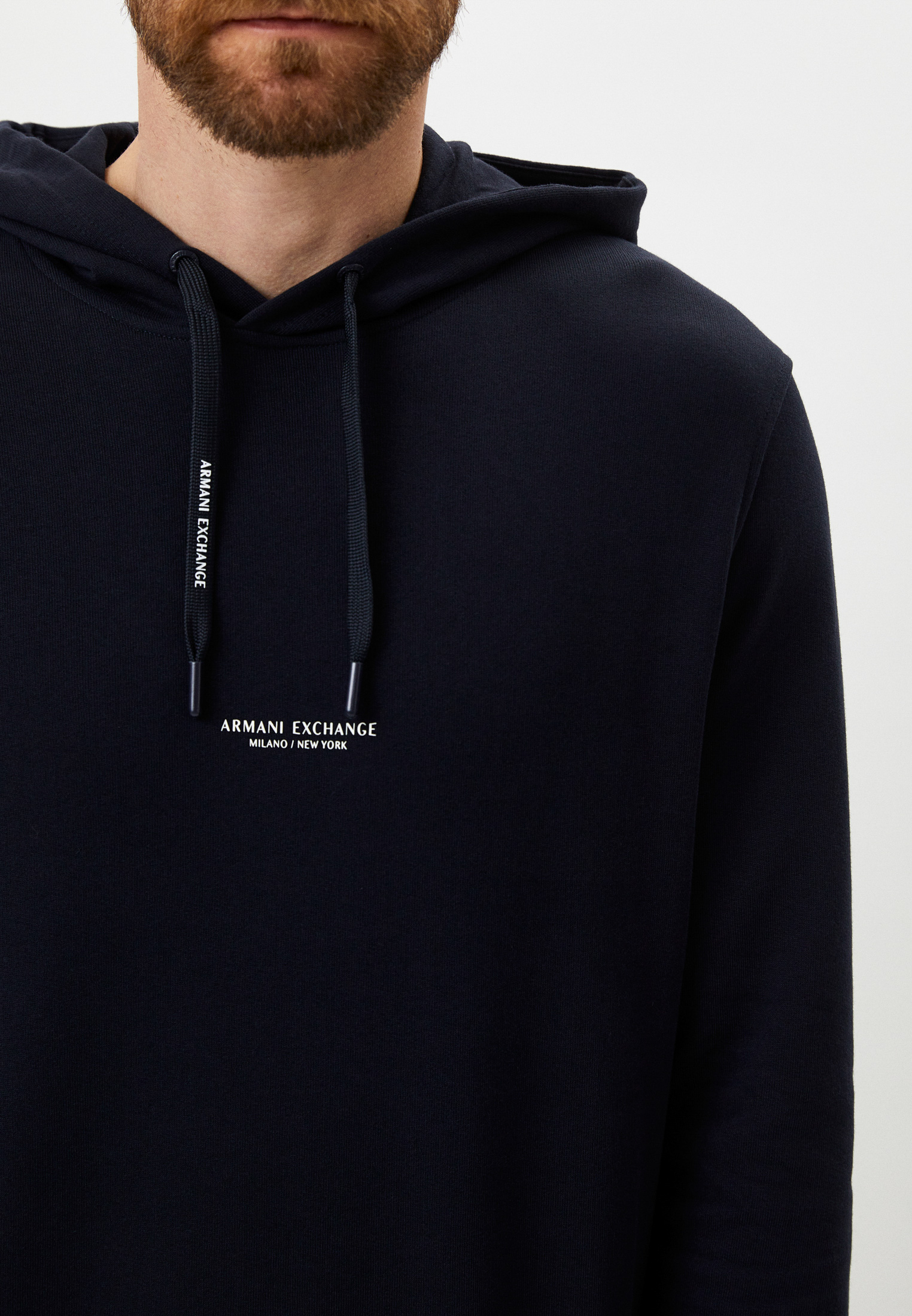 Мужские худи Armani Exchange 8NZM94 ZJKRZ цвет синий купить за 16500 руб.