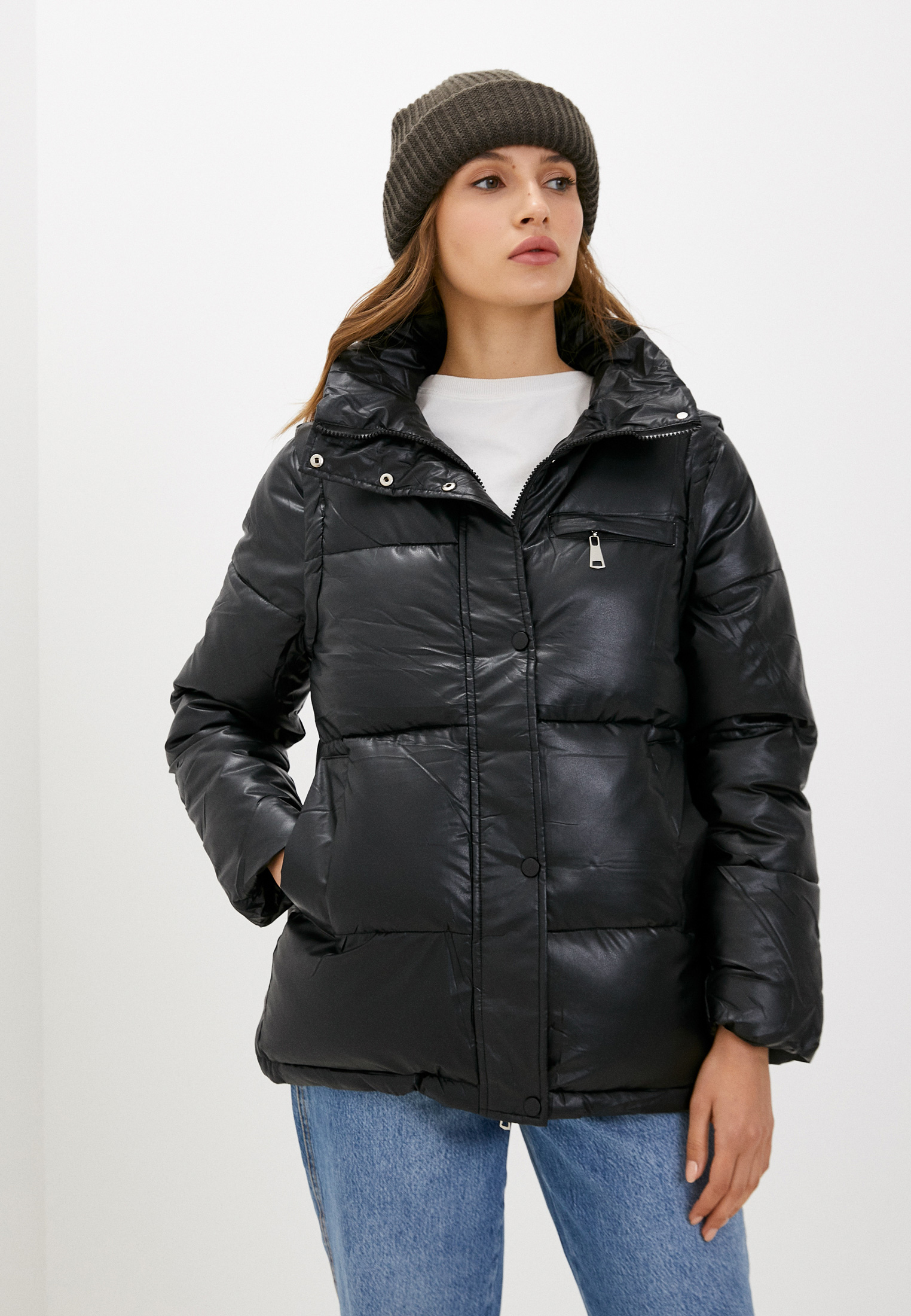 Утепленная куртка женская Moki М2058 цвет черный купить за 5950 руб.