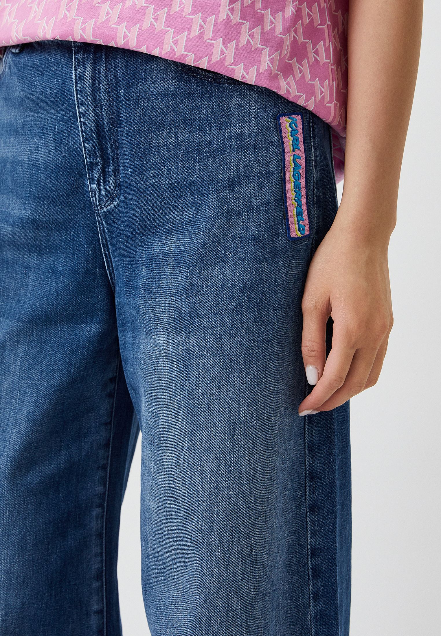 Широкие и расклешенные джинсы Karl Lagerfeld 225W1100: изображение 4