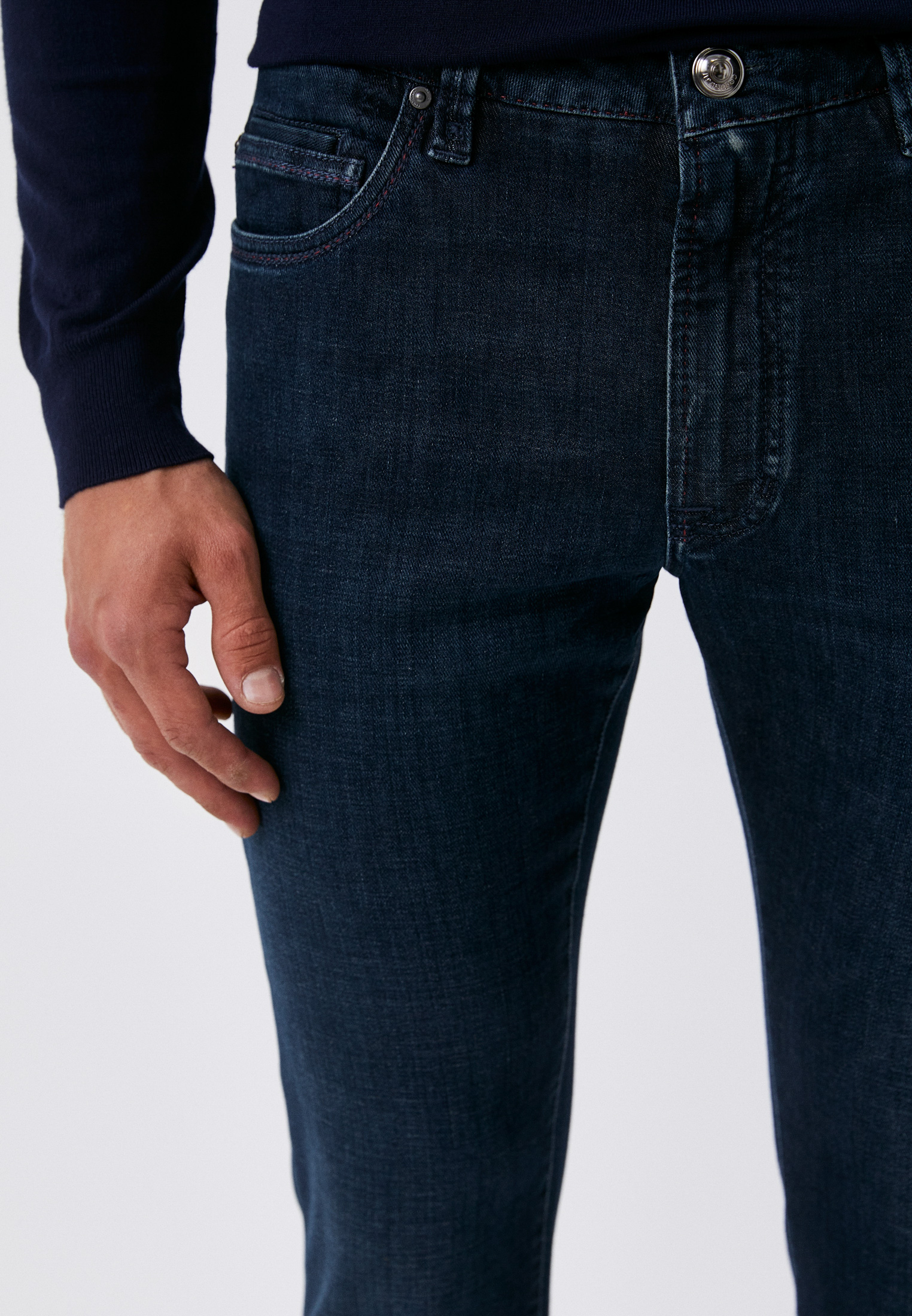 Мужские прямые джинсы Cortigiani 413521: изображение 4