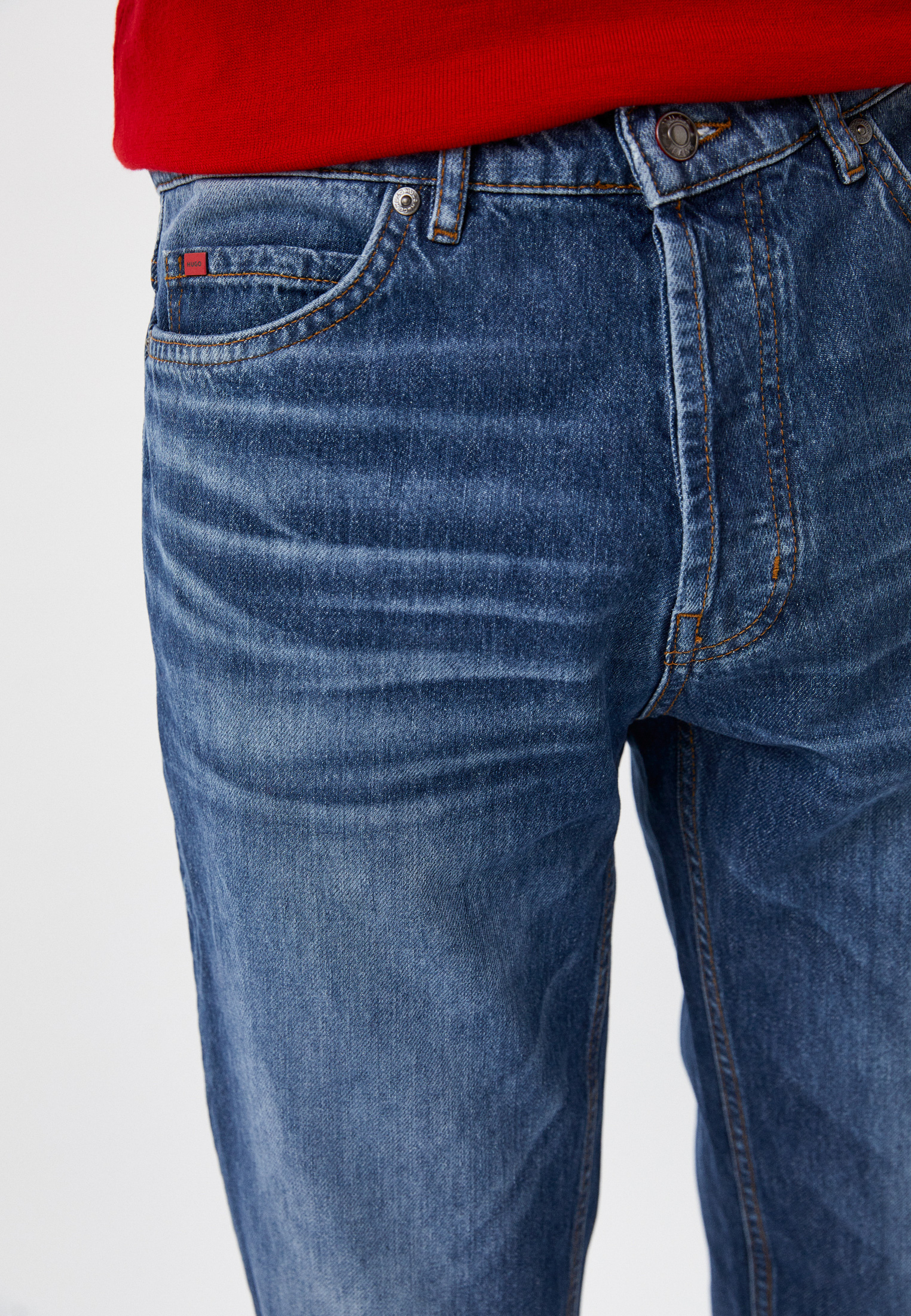 Мужские зауженные джинсы Hugo (Хуго) 50477575: изображение 4