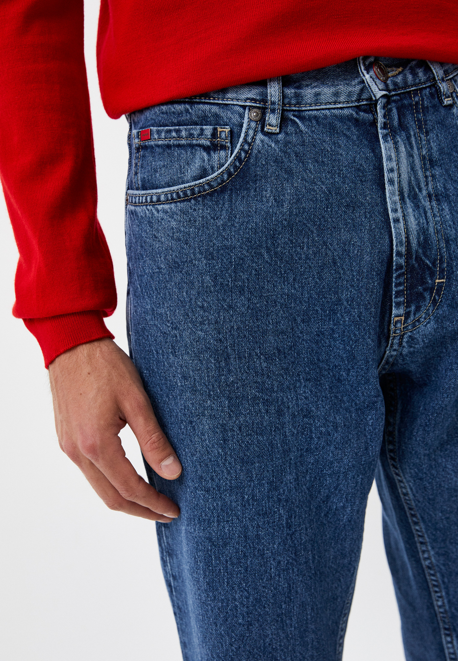 Мужские прямые джинсы Hugo (Хуго) 50485100: изображение 4