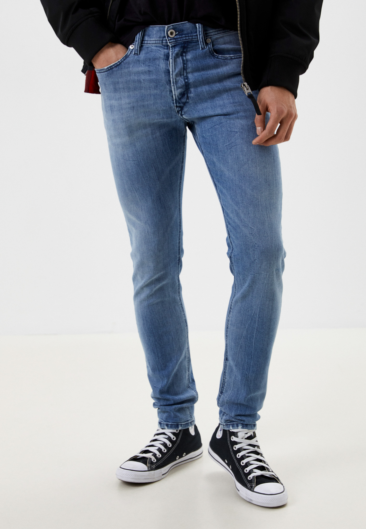 Мужские зауженные джинсы Diesel (Дизель) 00CKRI081AL: изображение 9