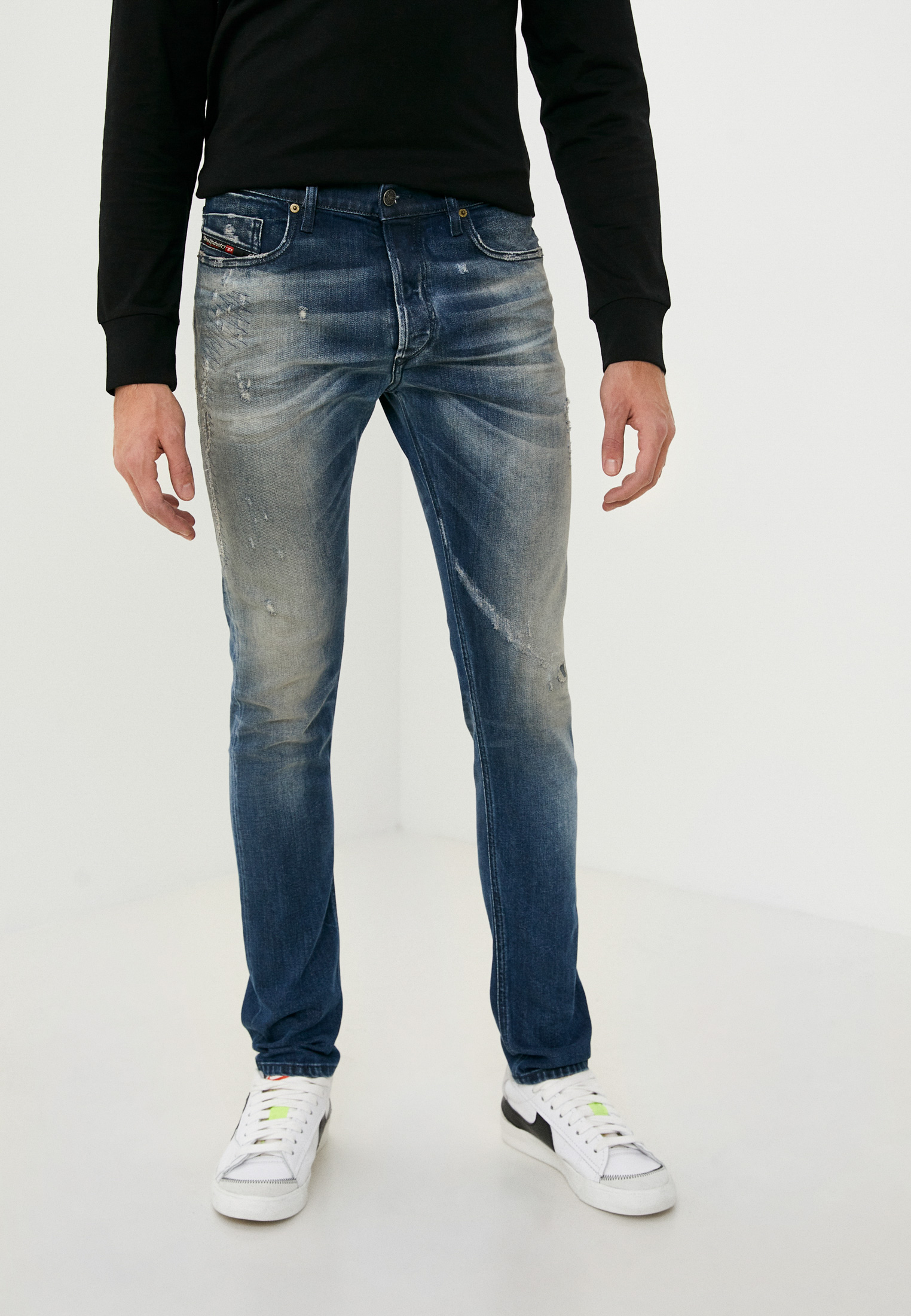 Мужские зауженные джинсы Diesel (Дизель) 00SWID009FR