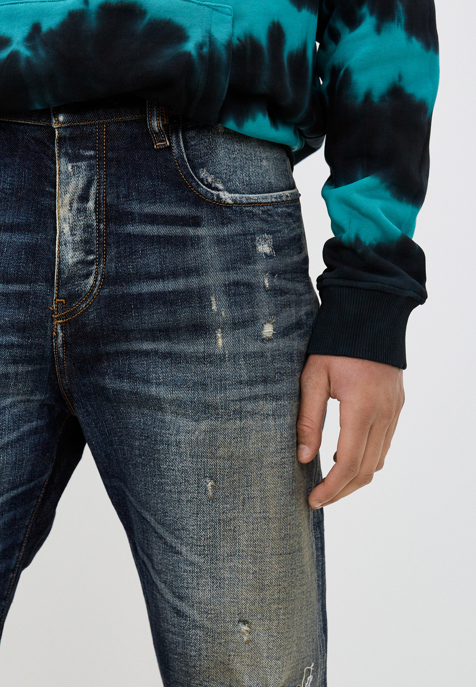 Мужские прямые джинсы Diesel (Дизель) A0346909B4601: изображение 4