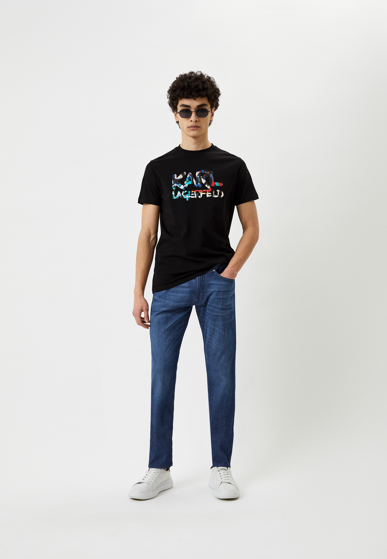 Мужские зауженные джинсы Karl Lagerfeld (Карл Лагерфельд) 265840-532806: изображение 2
