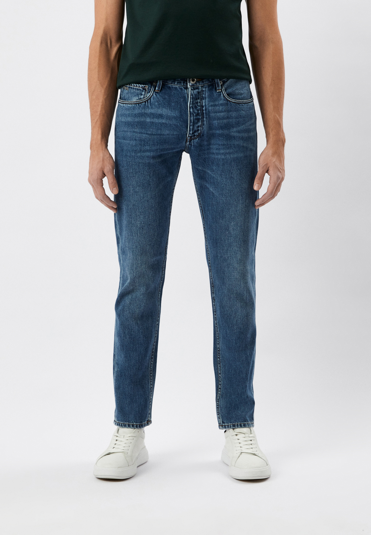 Мужские зауженные джинсы Emporio Armani (Эмпорио Армани) 3R1J75 1DQDZ