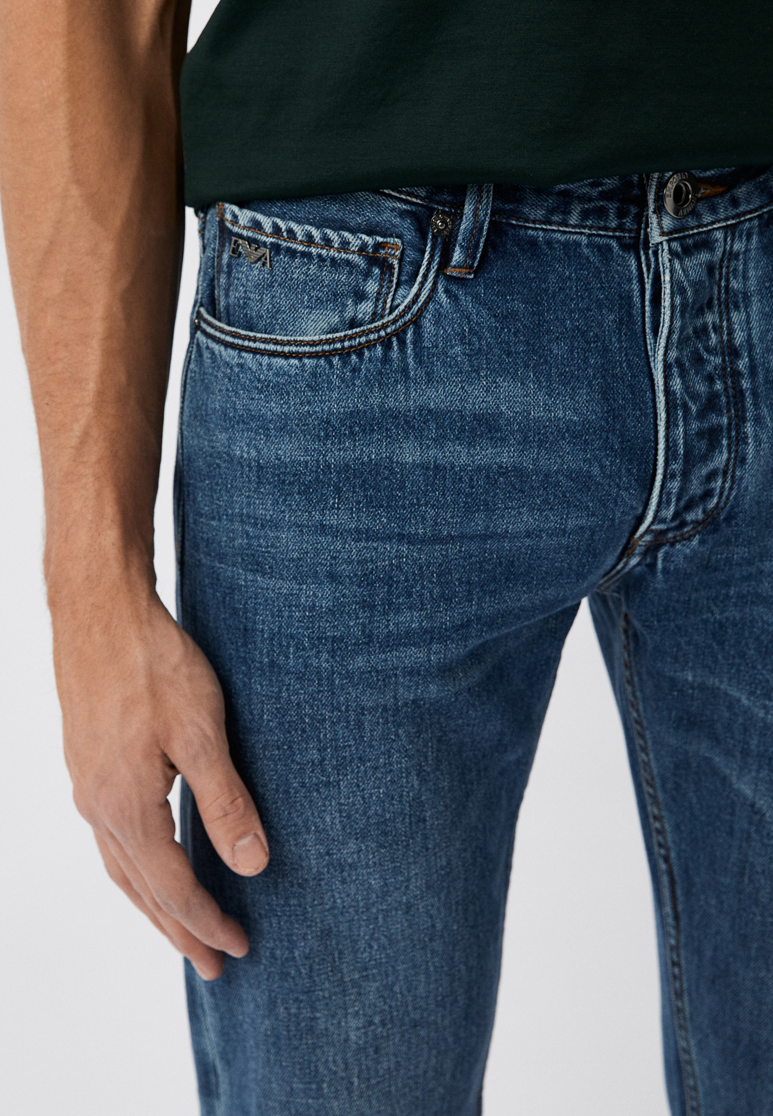 Мужские зауженные джинсы Emporio Armani (Эмпорио Армани) 3R1J75 1DQDZ: изображение 4