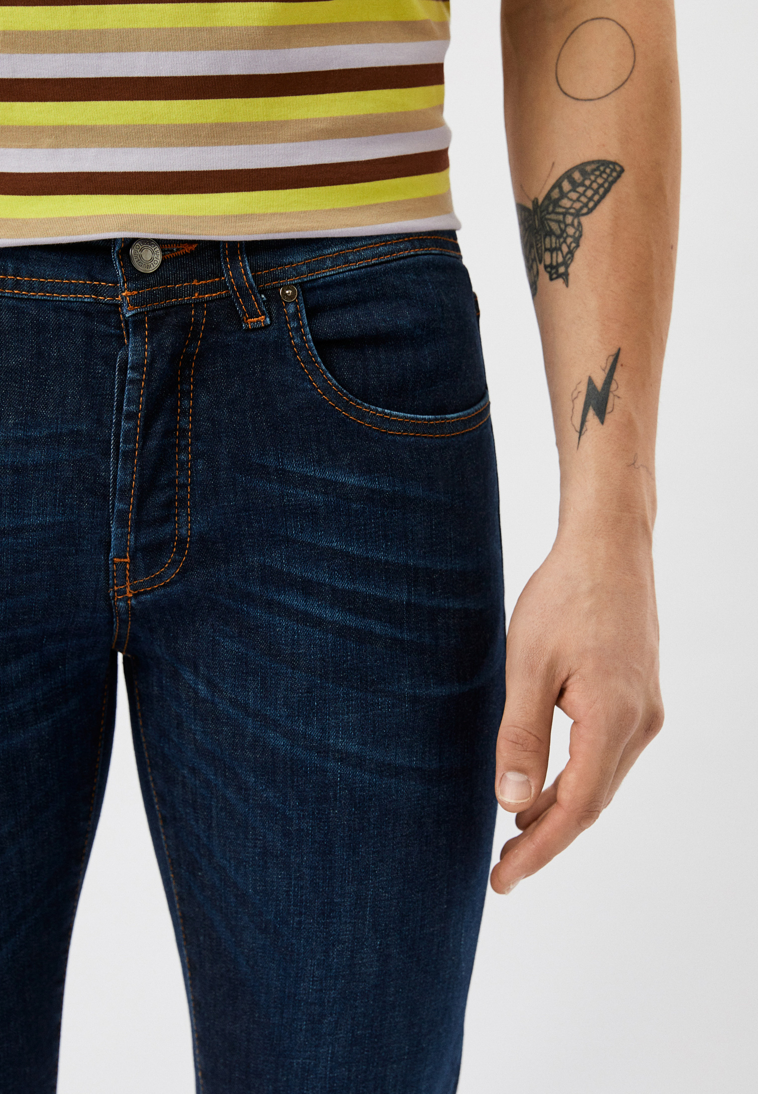 Мужские зауженные джинсы Liu Jo Uomo (Лиу Джо Уомо) M123P304FRANKECODK: изображение 4
