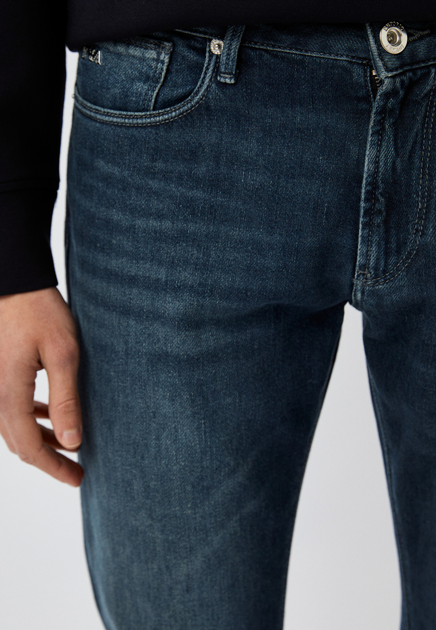 Мужские зауженные джинсы Emporio Armani (Эмпорио Армани) 3R1J06 1DL2Z: изображение 4