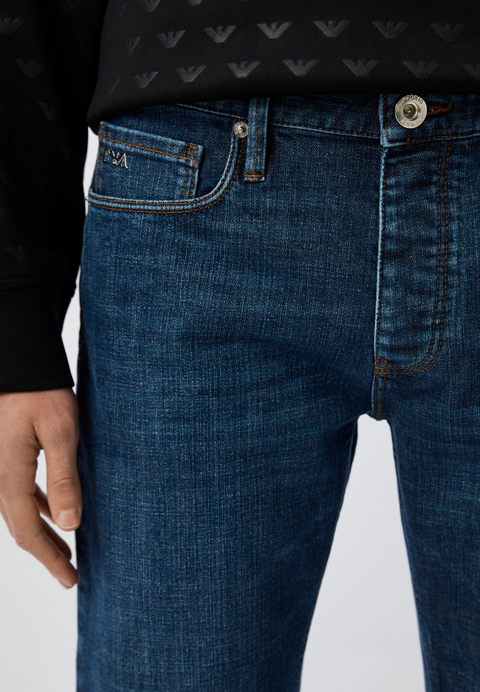 Мужские зауженные джинсы Emporio Armani (Эмпорио Армани) 3R1J75 1D04Z: изображение 4