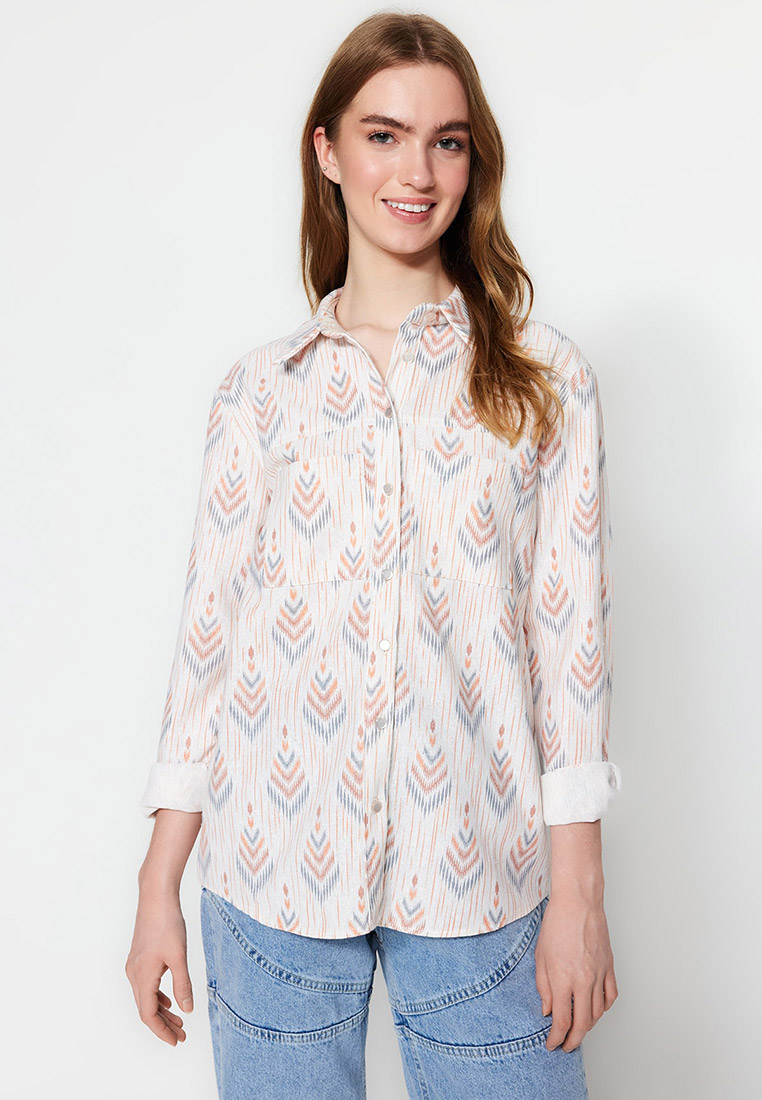 Женские рубашки с длинным рукавом Trendyol TWOSS23GO00178
