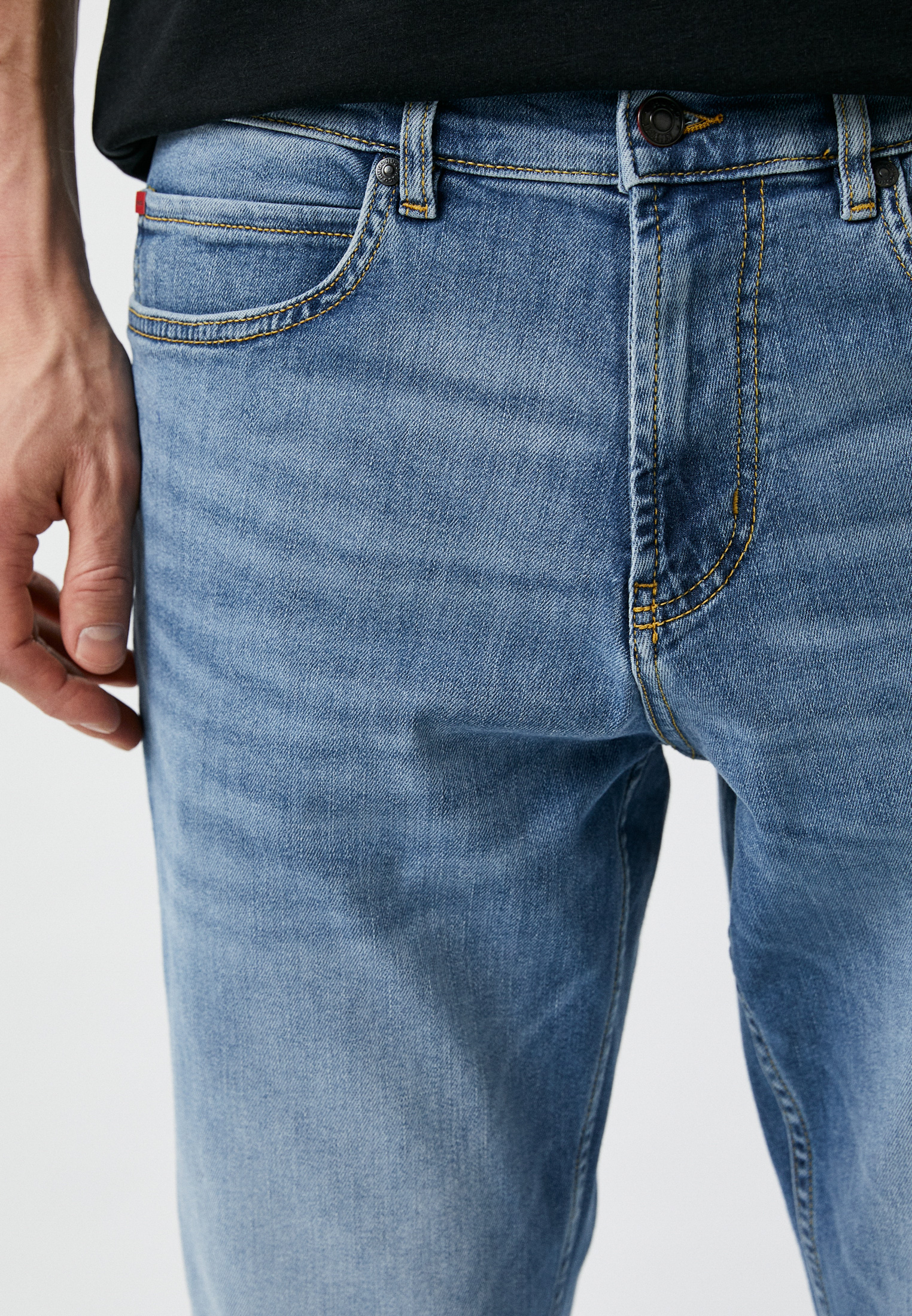 Мужские прямые джинсы Hugo (Хуго) 50490796: изображение 4