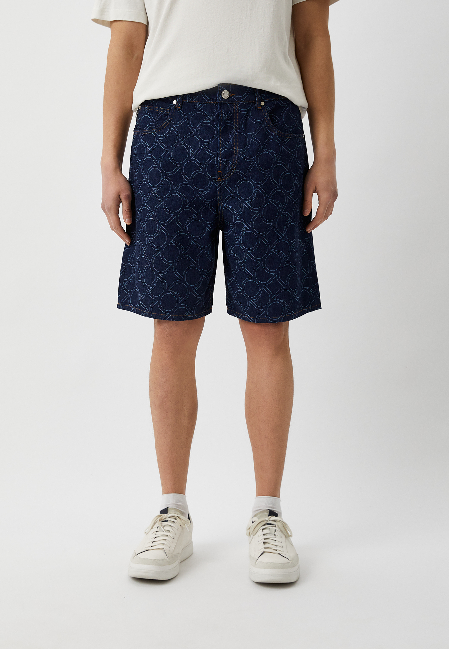 Мужские джинсовые шорты Trussardi (Труссарди) 52J00132-1T006358-A-001