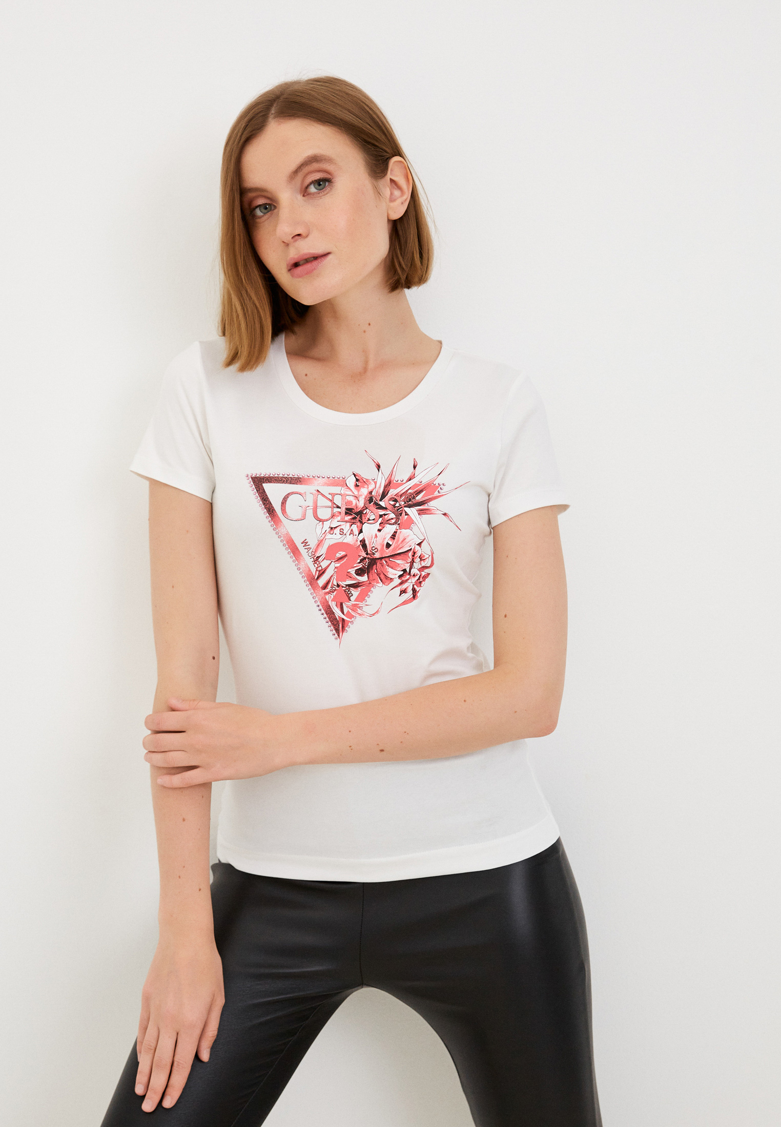 Футболка с коротким рукавом женский Guess (Гесс) W3YI30J1314 купить за ...