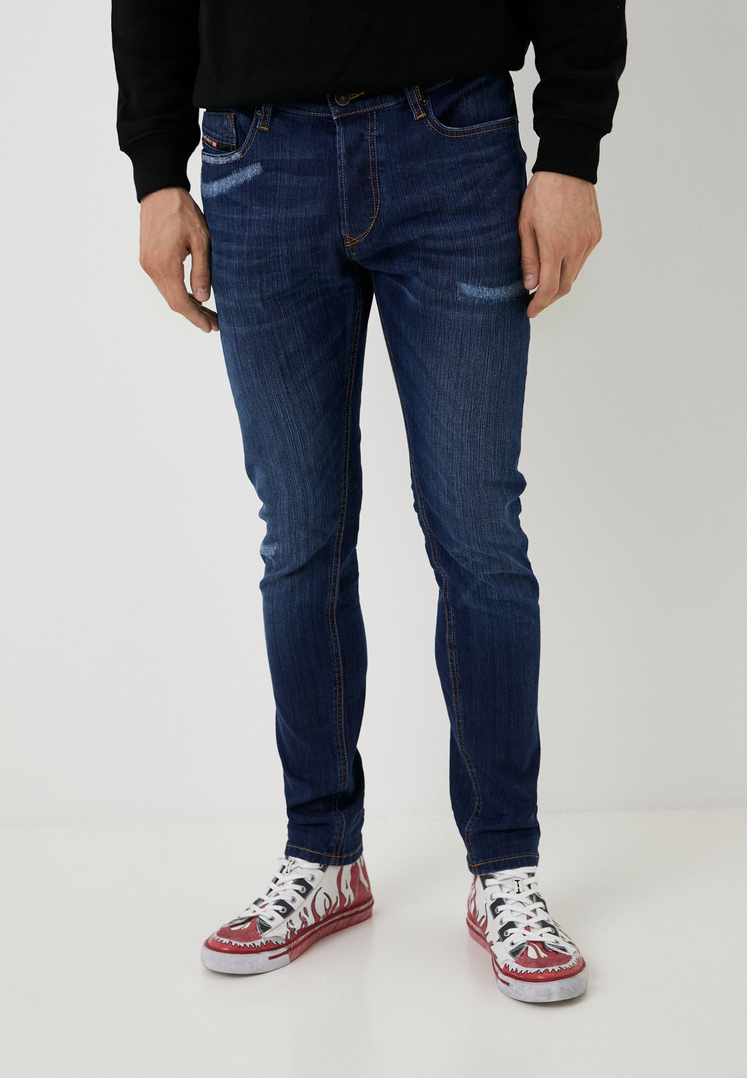 Мужские зауженные джинсы Diesel (Дизель) 00SWID0098N: изображение 9