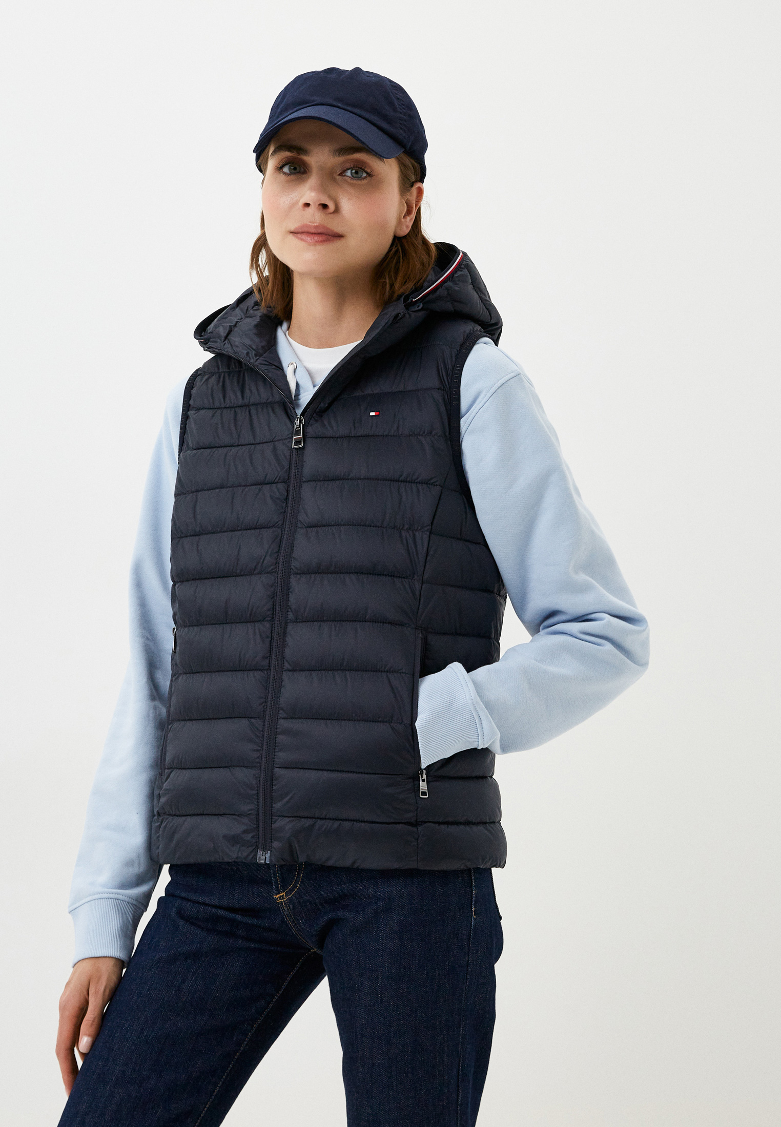 Жилет женский Tommy Hilfiger (Томми Хилфигер) WW0WW40779 цвет синий ...
