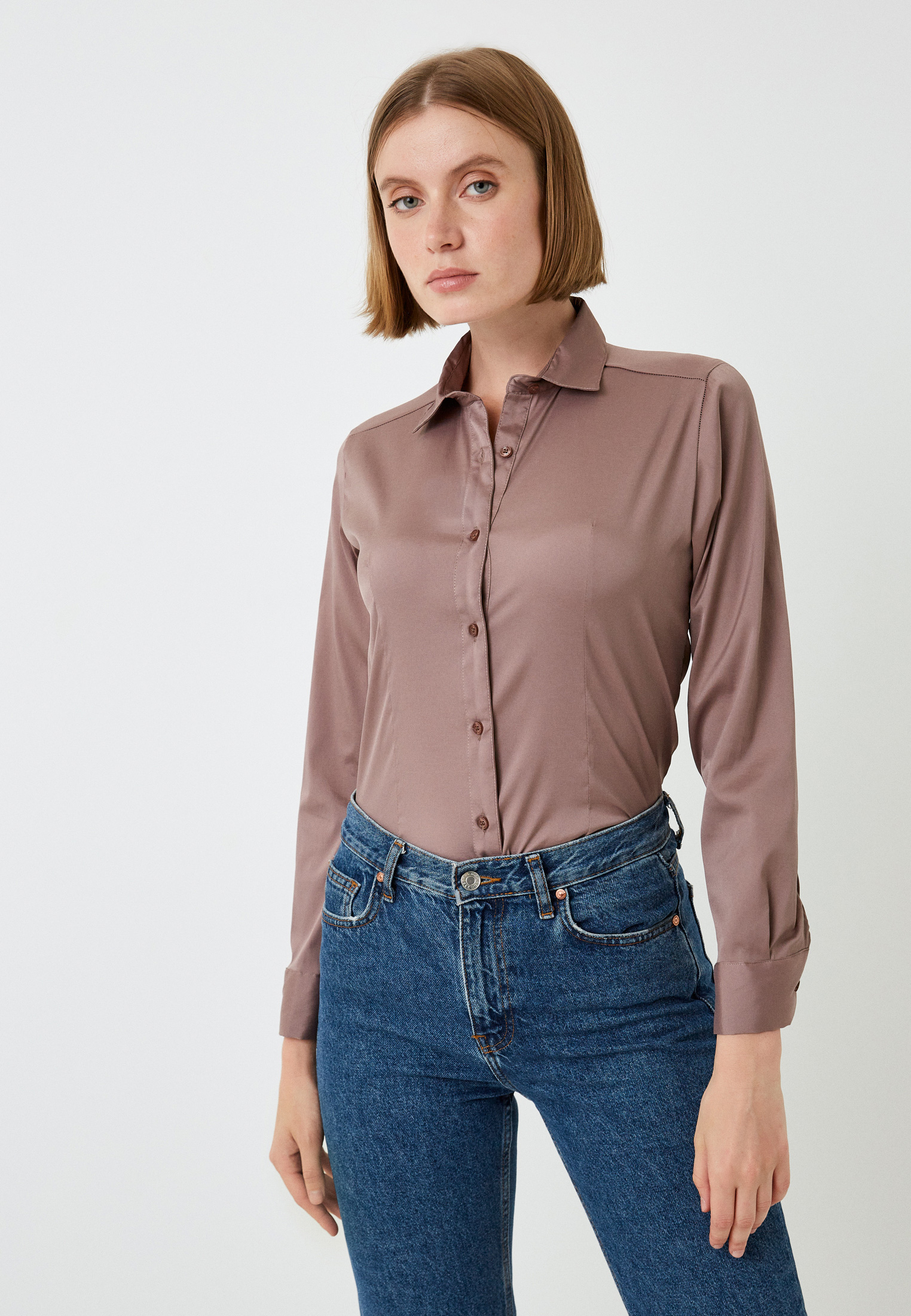Женские рубашки с длинным рукавом Basics & More BA512741