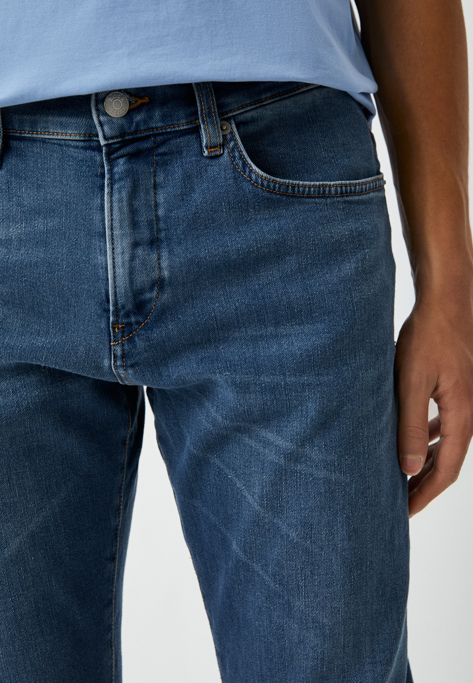 Мужские прямые джинсы Boss (Босс) 50496204: изображение 4
