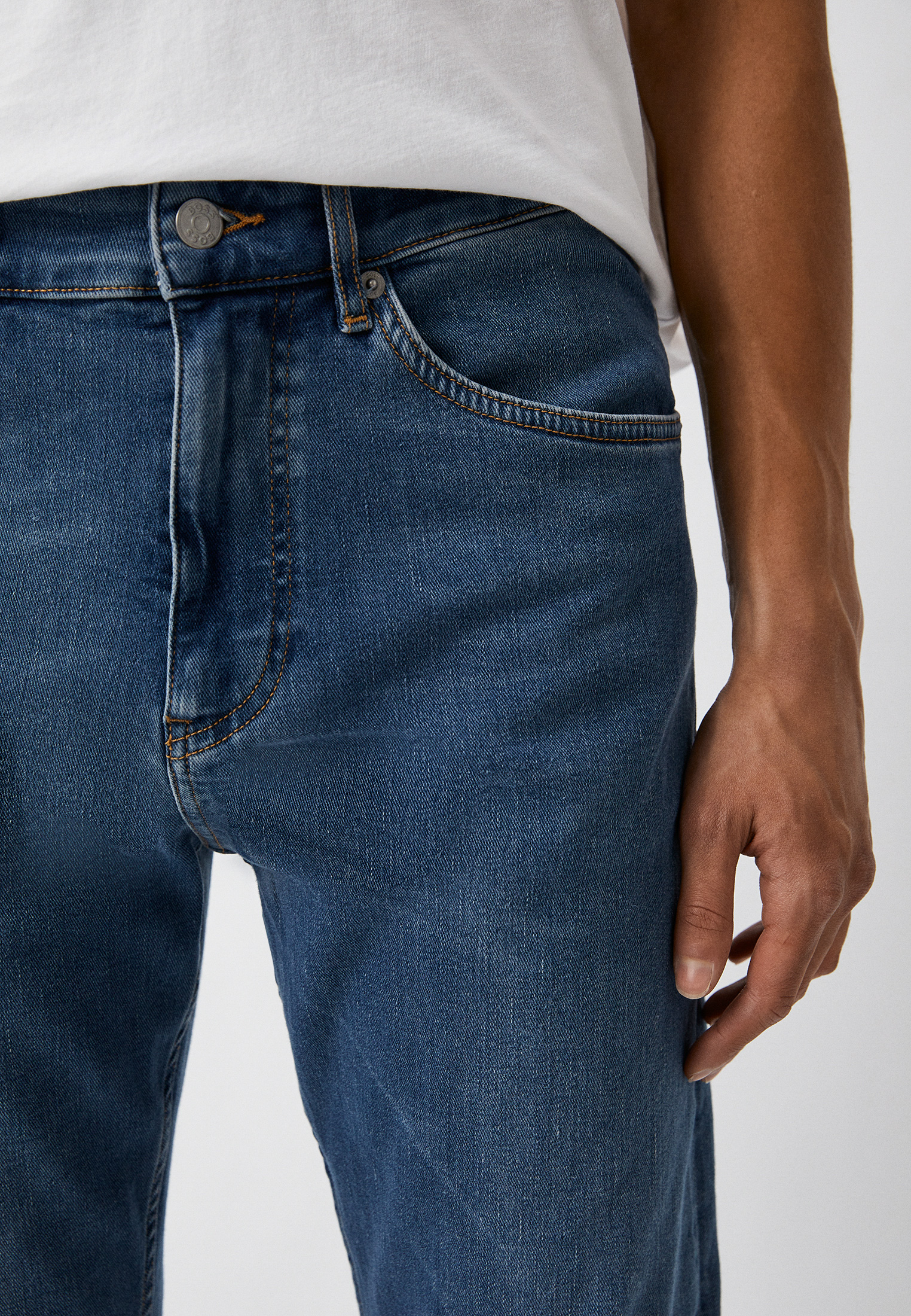 Мужские зауженные джинсы Boss (Босс) 50496356: изображение 4