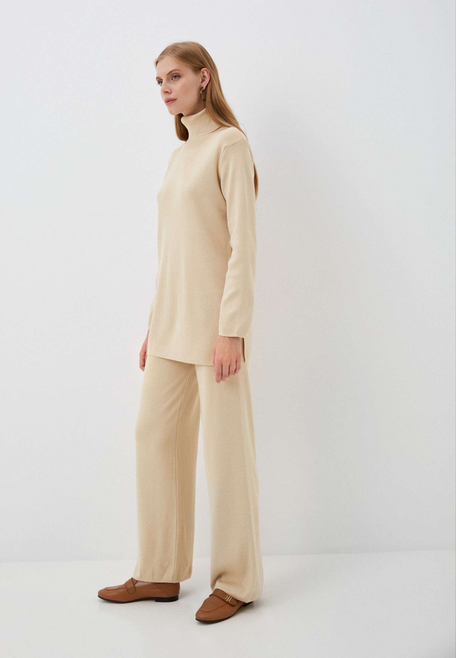 Костюм с брюками женский Diverius d1702 цвет бежевый купить за 5760 руб.